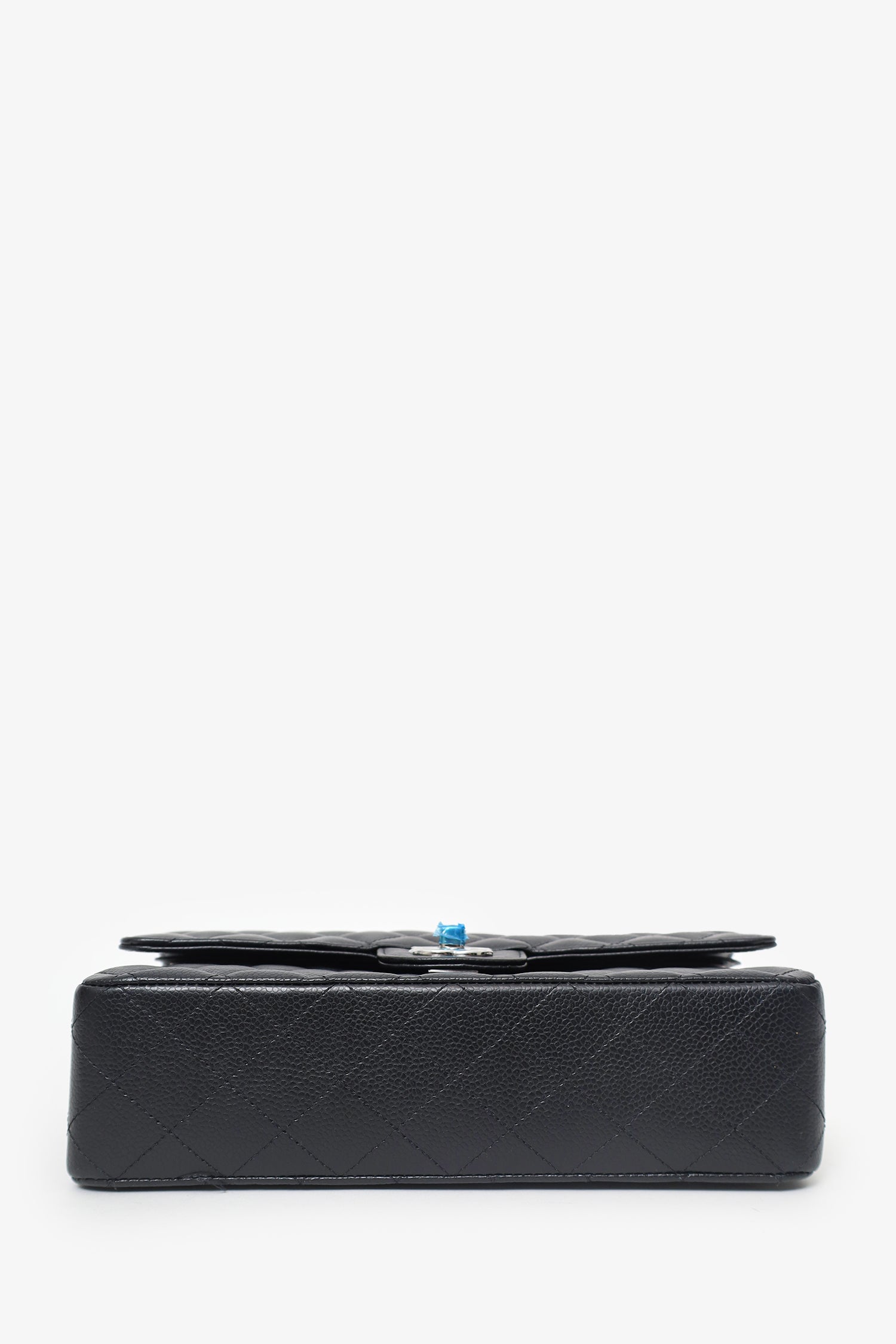 Pre-Loved Chanel™ 2024 Black Caviar SHW Medium Double Flap