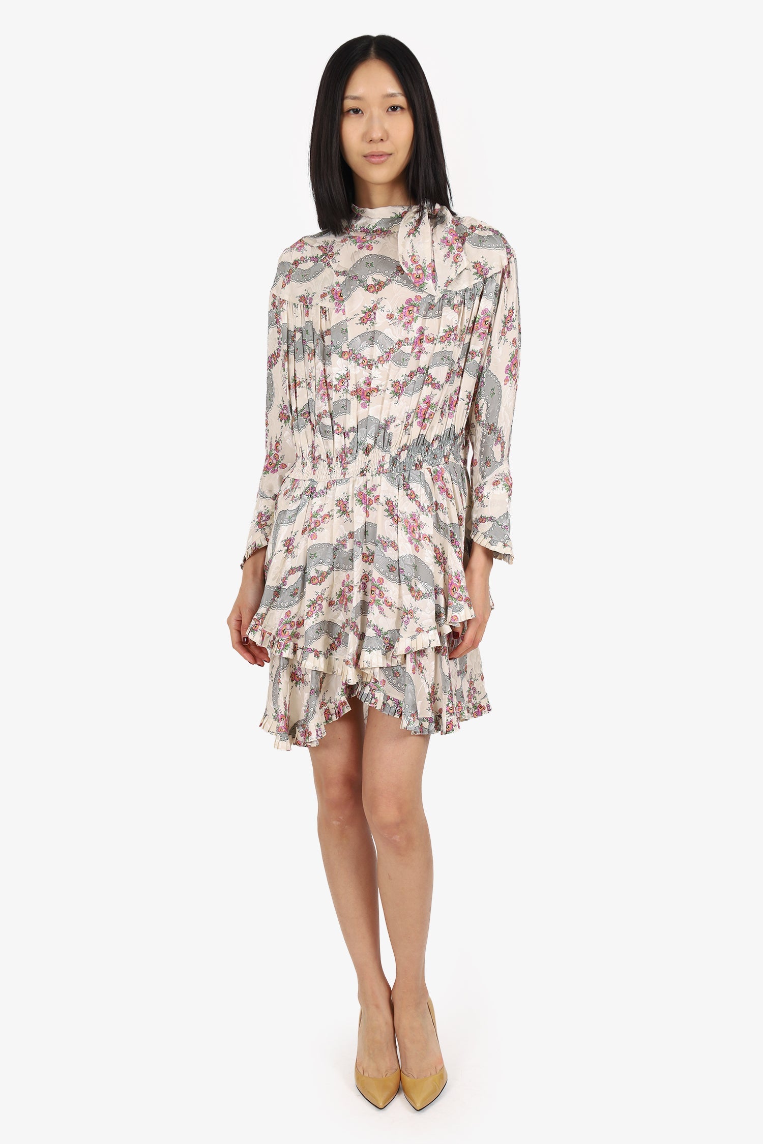 Isabel Marant Cream Printed Dress Size 42