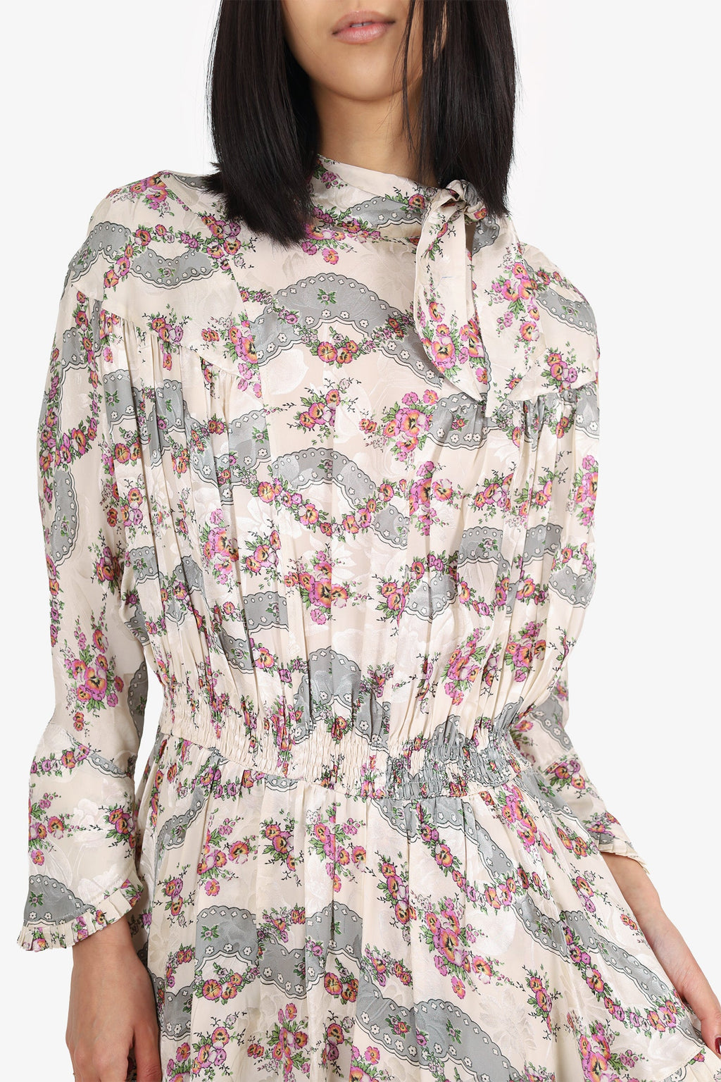Isabel Marant Cream Printed Dress Size 42
