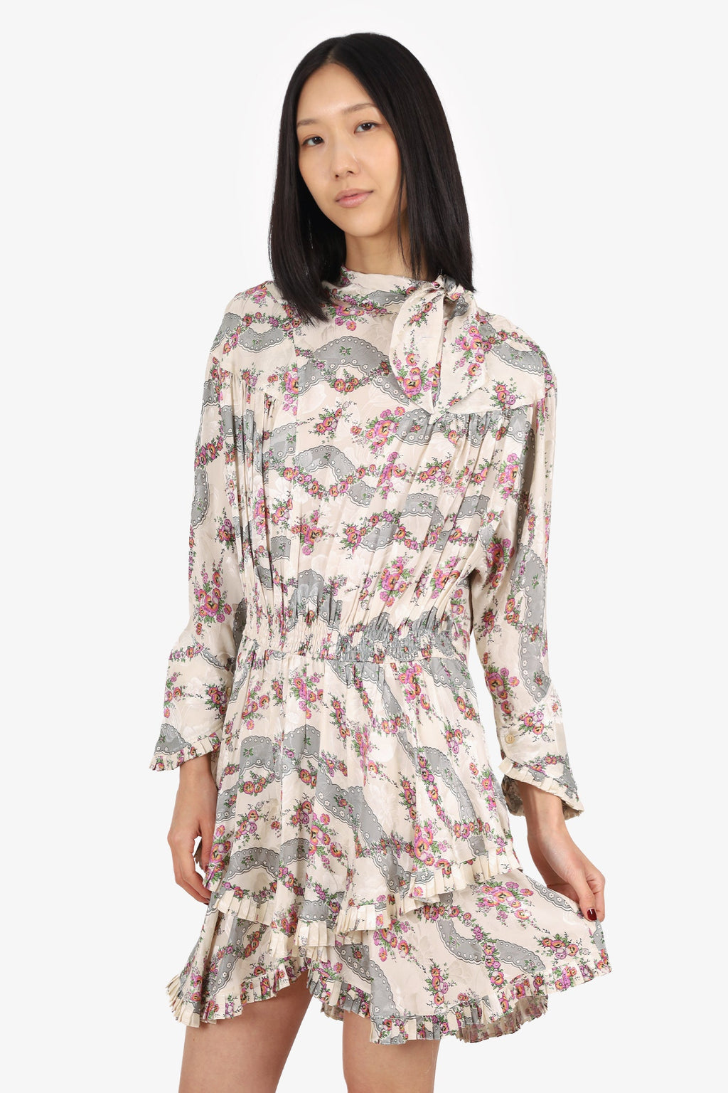 Isabel Marant Cream Printed Dress Size 42