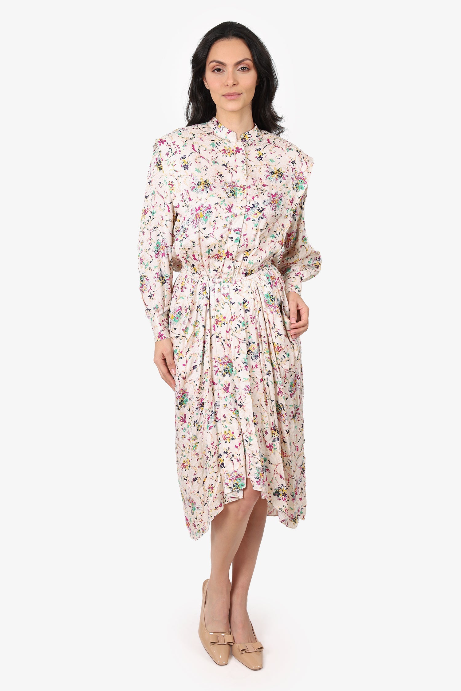 Isabel Marant Cream Printed Dress Size 40