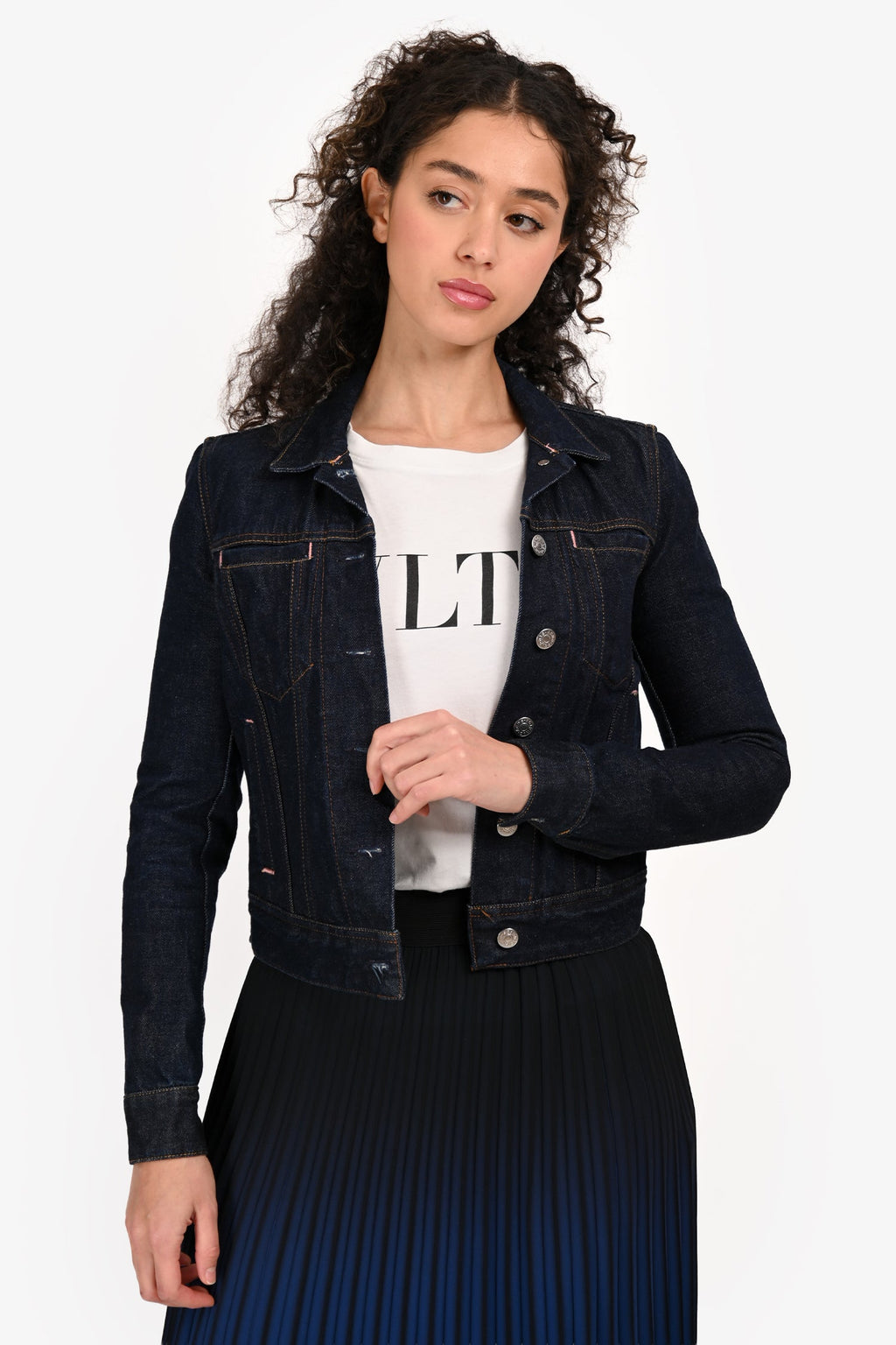 Acne Studios Bla Konst Dark Blue Denim Jacket Size 34
