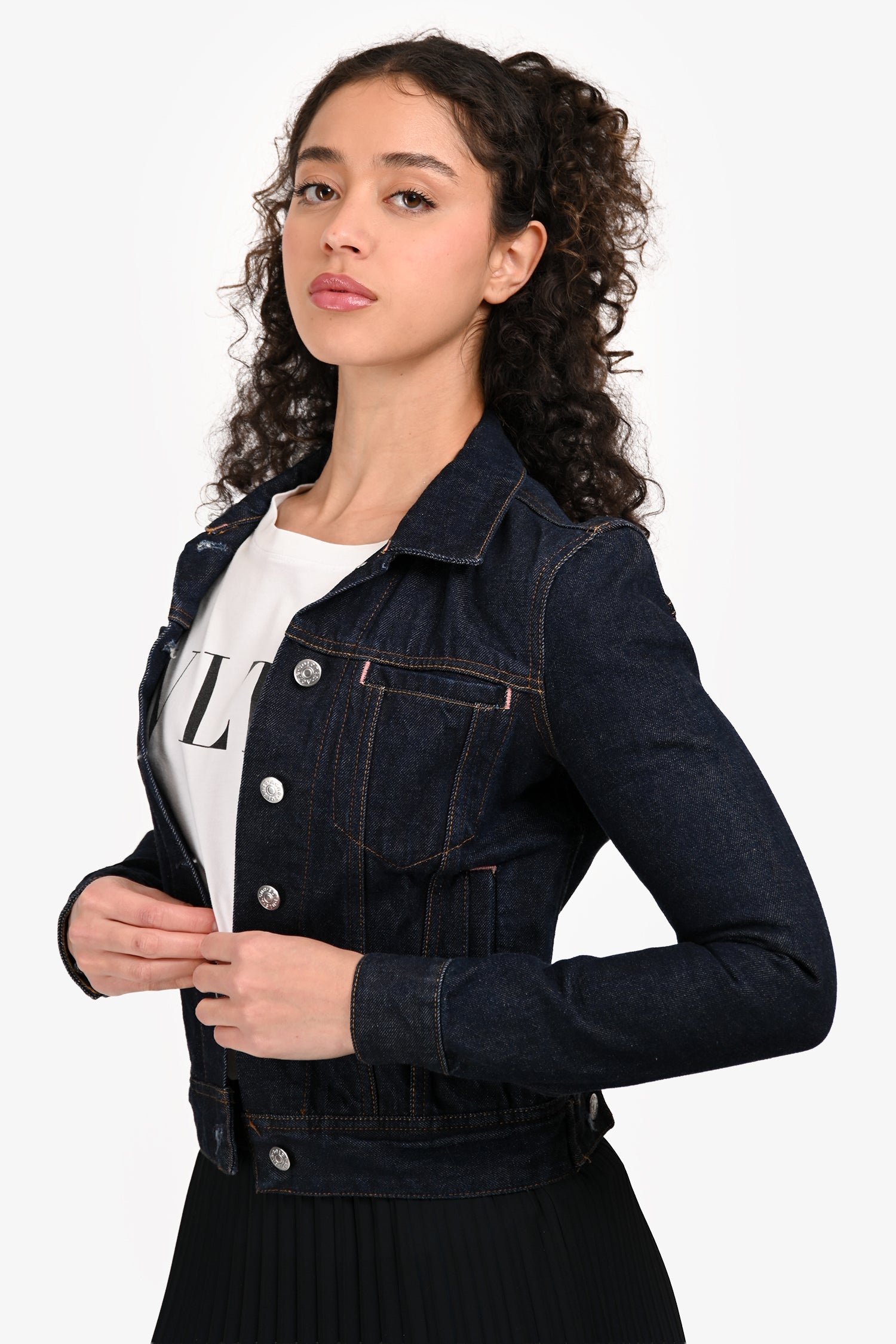 Acne Studios Bla Konst Dark Blue Denim Jacket Size 34