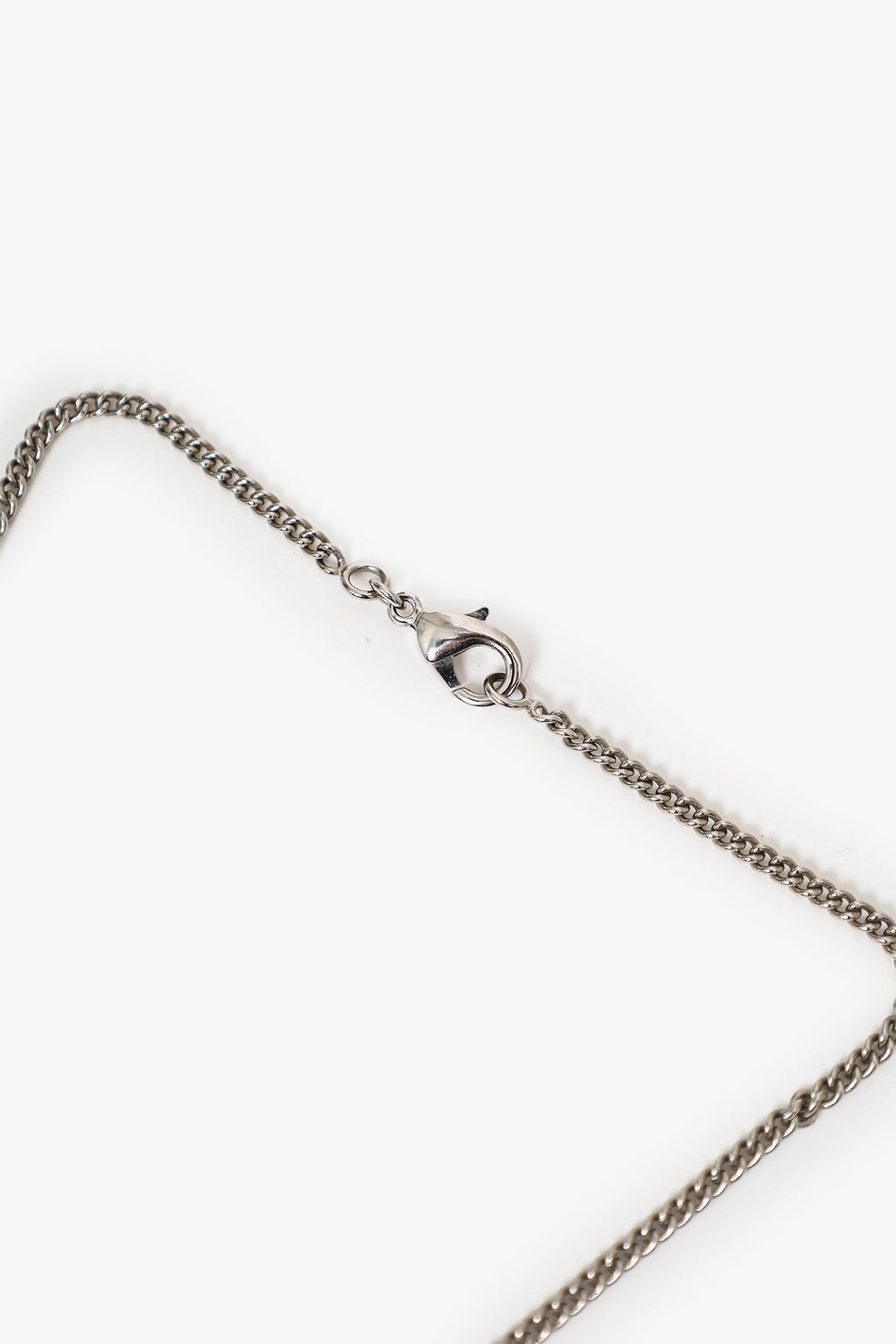 Pre-Loved Chanel™ Silver Tone Crystal Camellia Flower Necklace