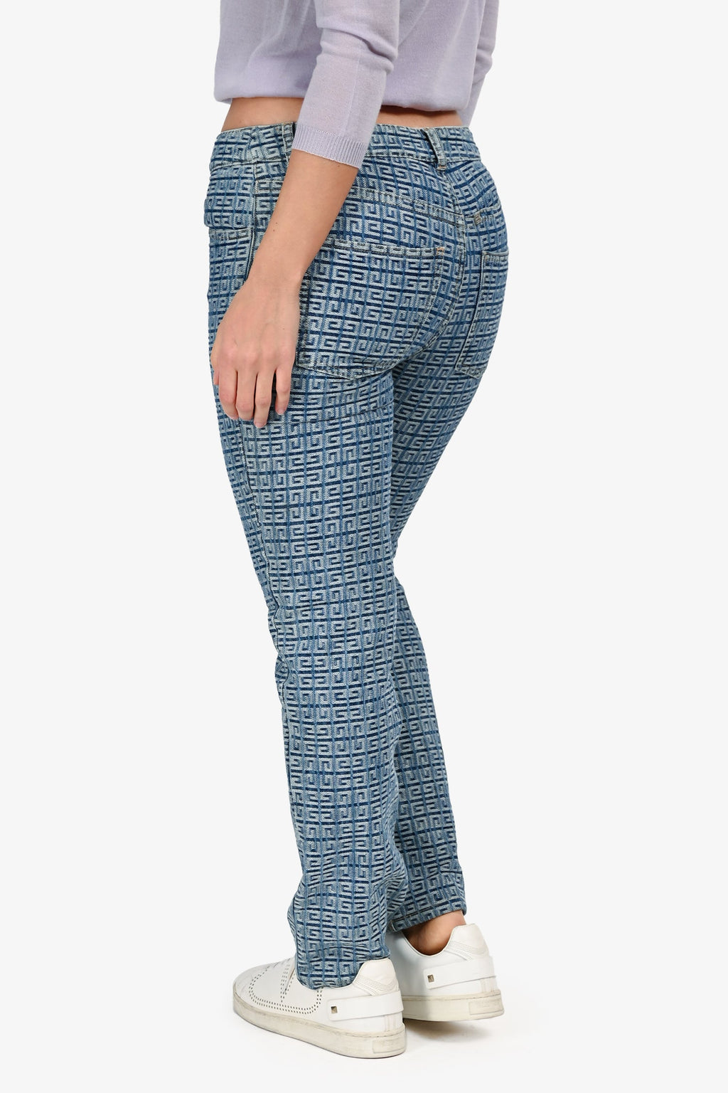 Givenchy Blue Denim Logo Straight Leg Jeans Size 27