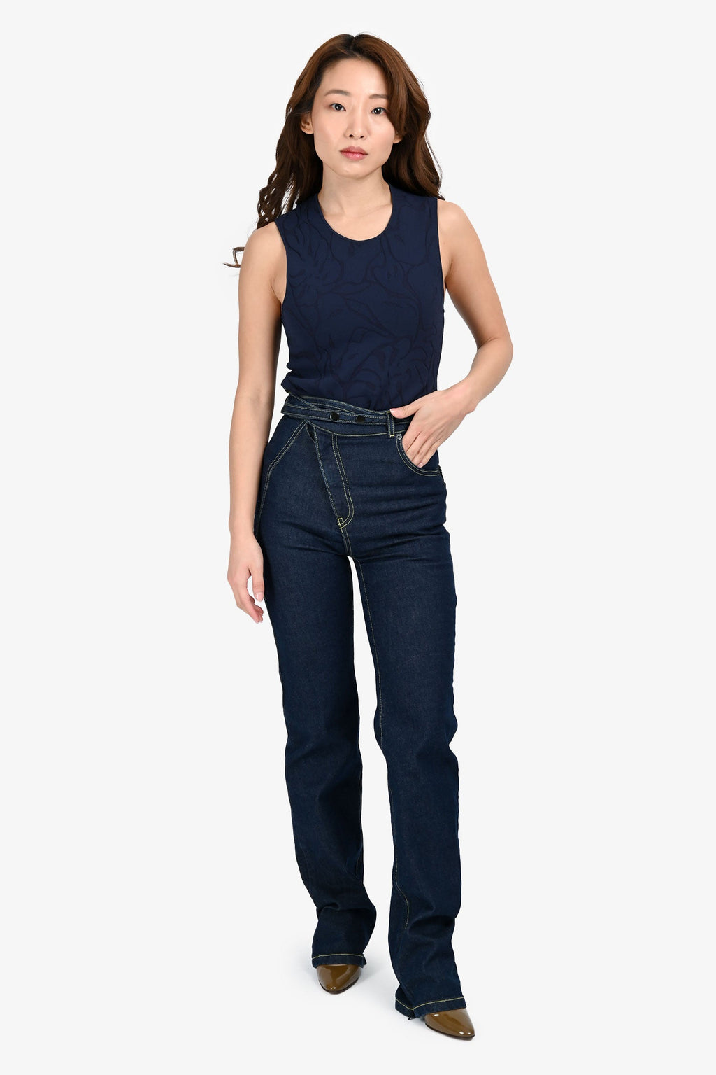 Ottolinger x Isko Dark Denim High Waisted Jeans Size XS