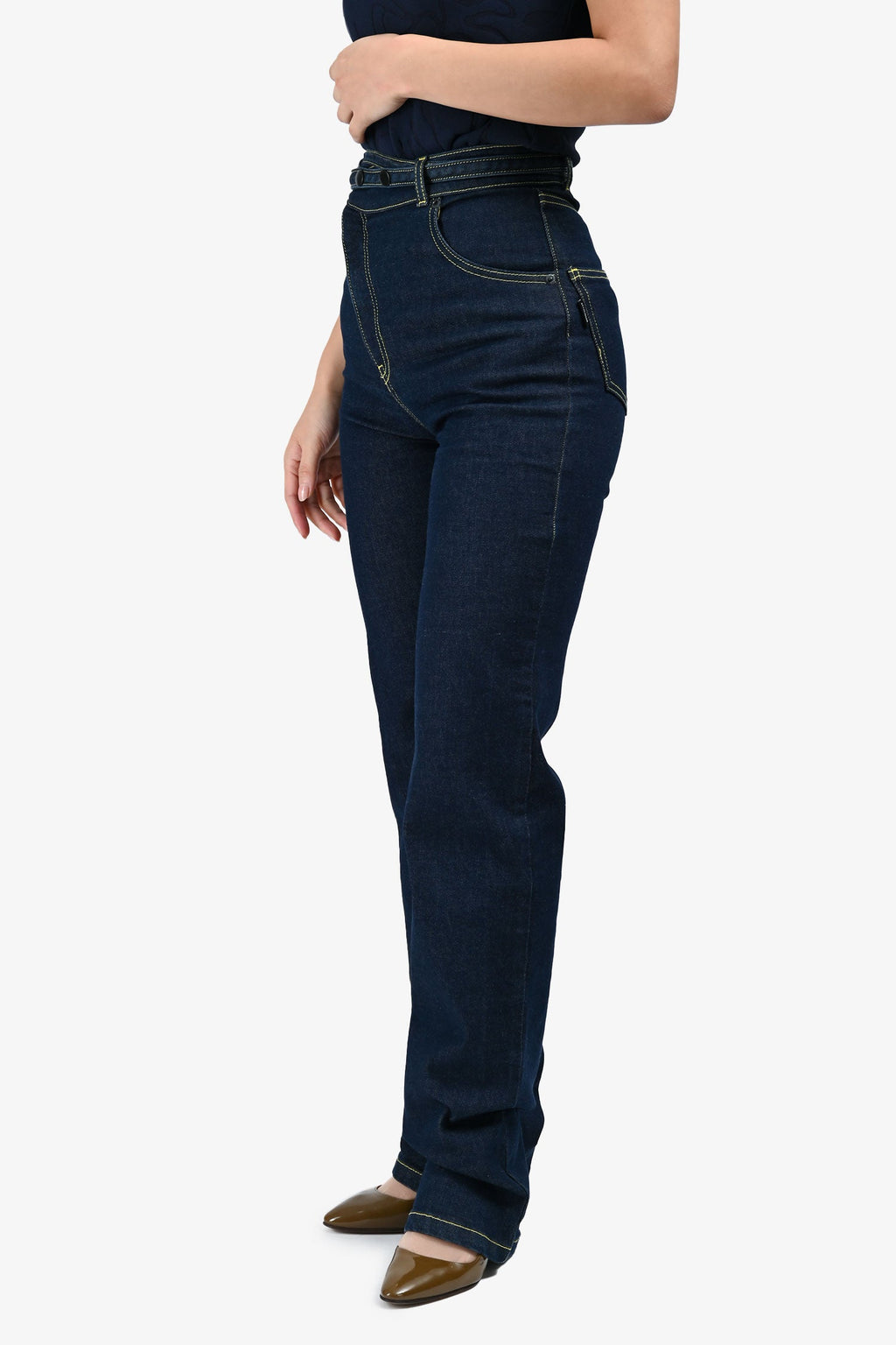 Ottolinger x Isko Dark Denim High Waisted Jeans Size XS
