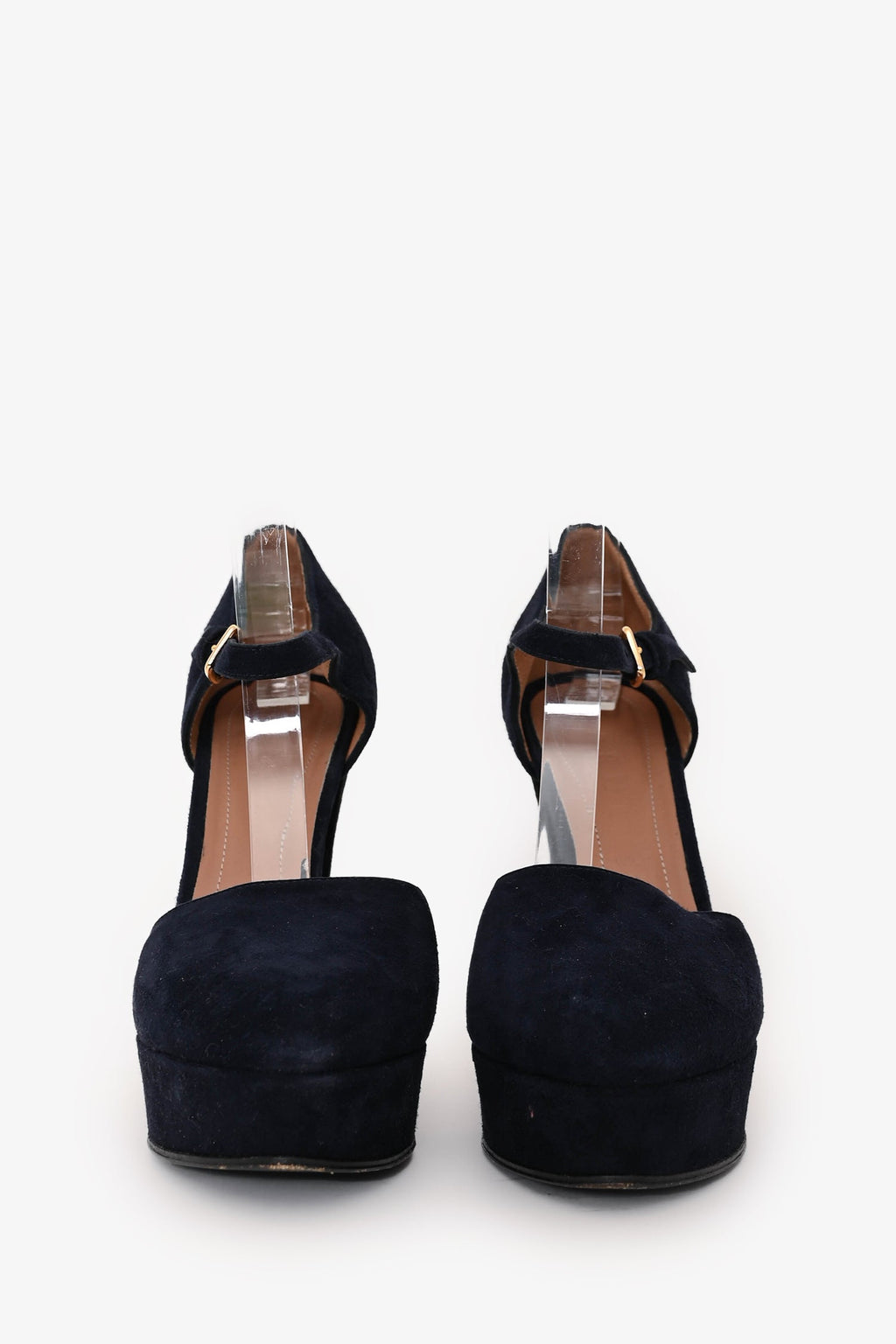 Marni Navy/Black Suede Platform Pumps Size 36