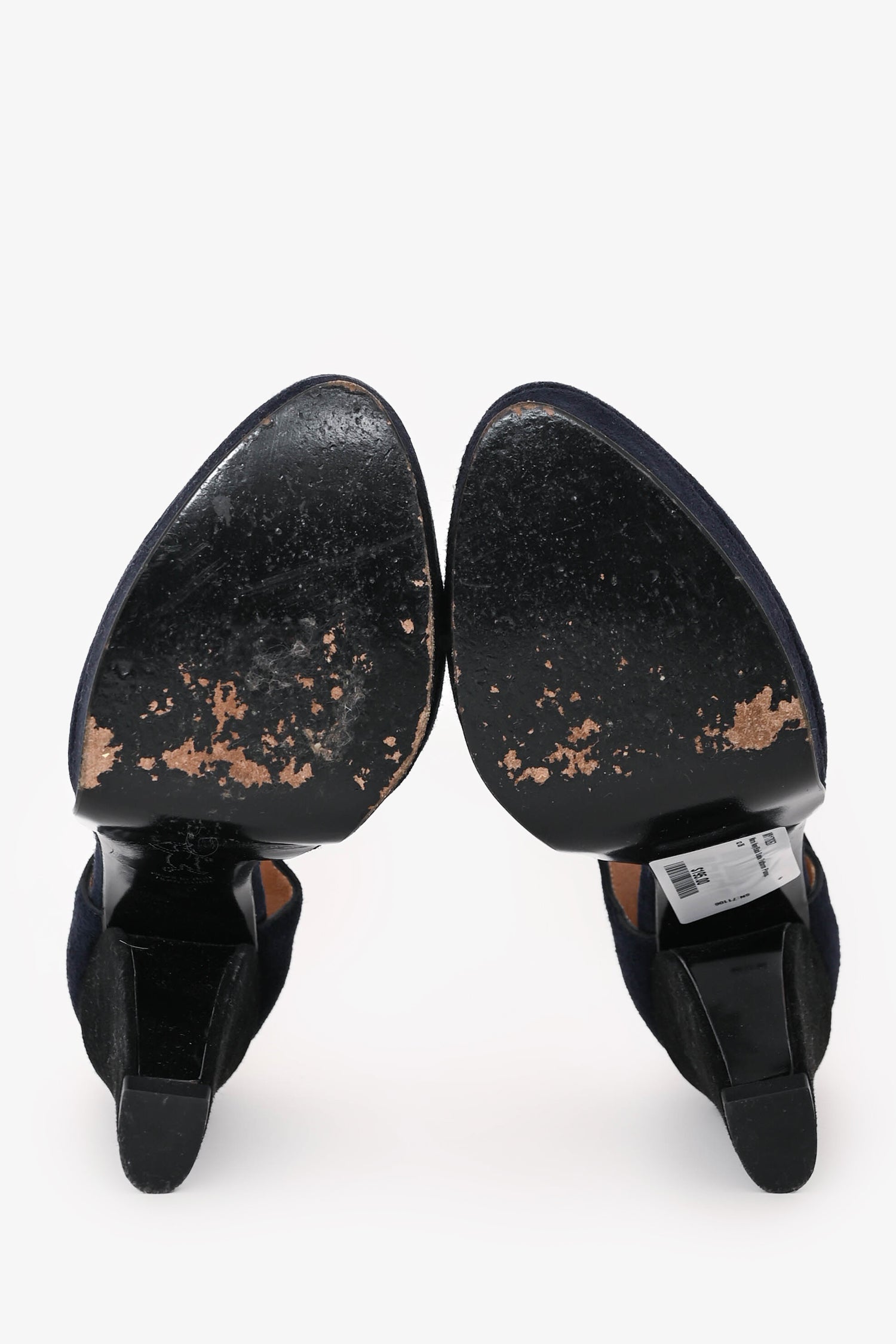 Marni Navy/Black Suede Platform Pumps Size 36