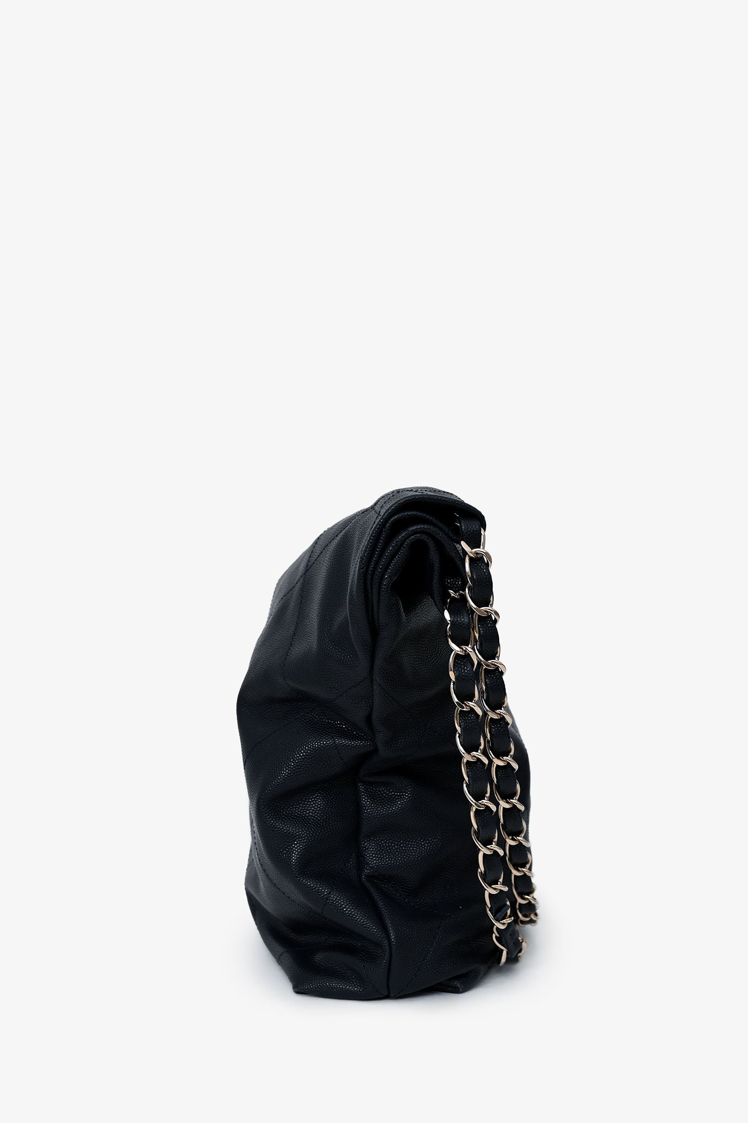 Pre-Loved Chanel™ Navy Caviar Leather 22 Small Hobo Shoulder Bag SHW