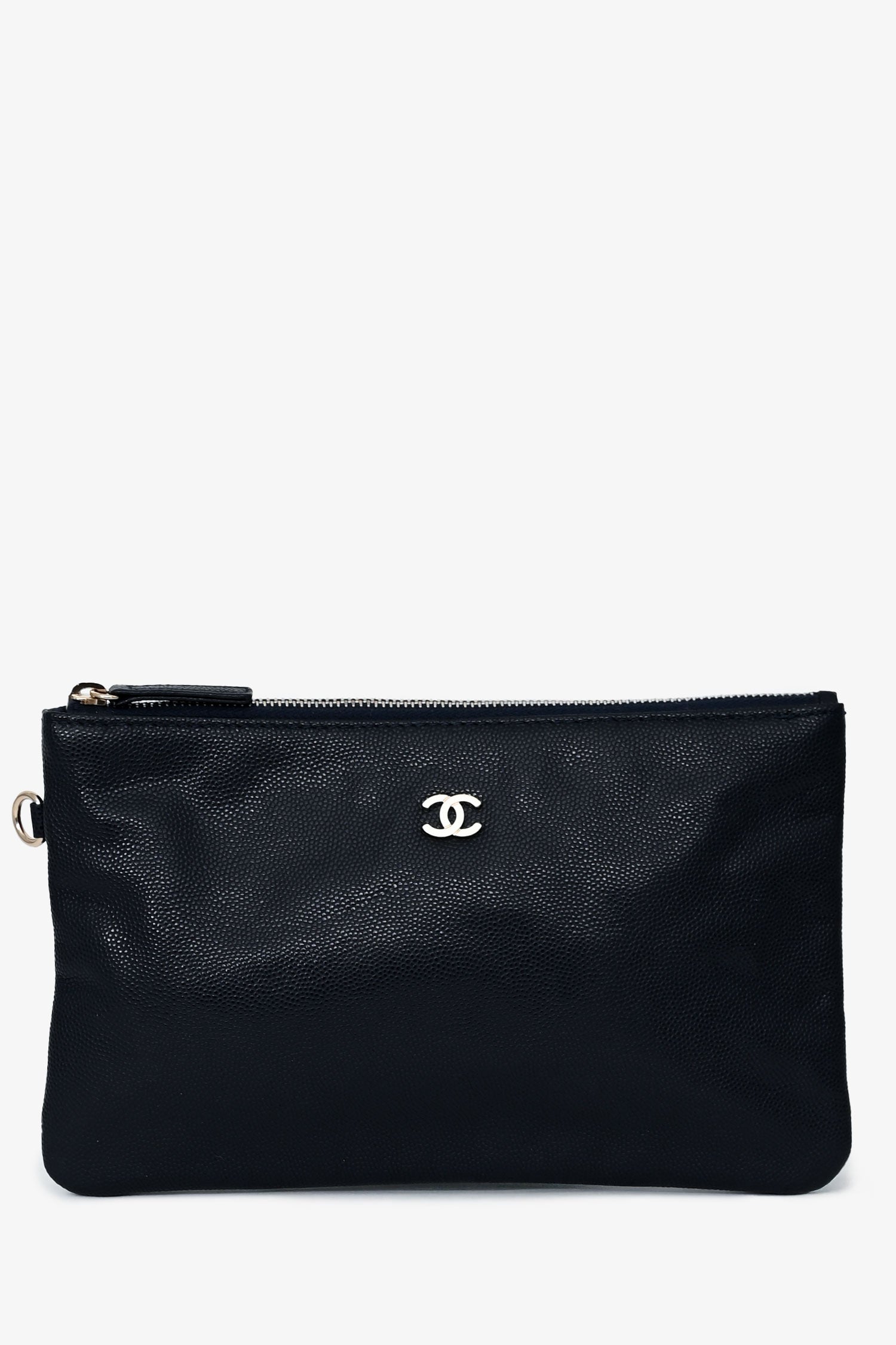 Pre-Loved Chanel™ Navy Caviar Leather 22 Small Hobo Shoulder Bag SHW