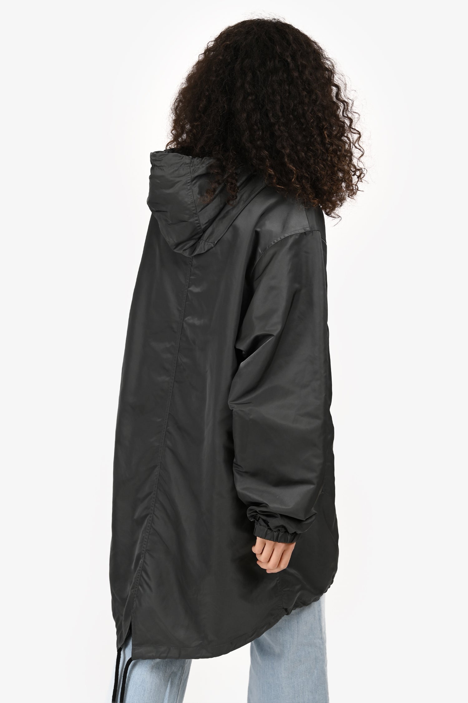 Acne Studios Grey Logo-Appliquéd Nylon Hooded Parka Size M