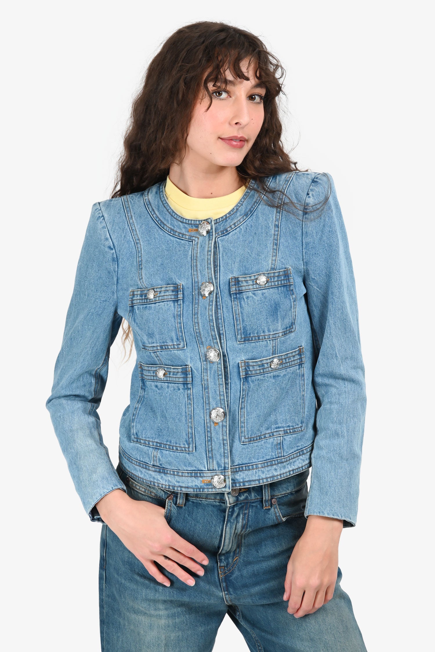Veronica Beard Blue Denim 'Elias' Jacket Size 4