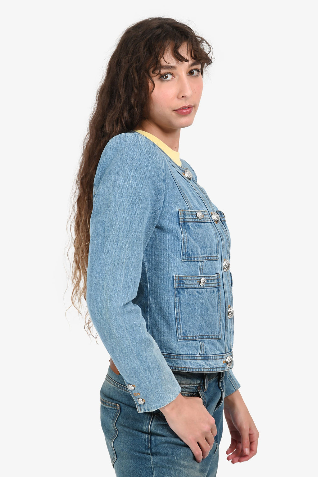 Veronica Beard Blue Denim 'Elias' Jacket Size 4