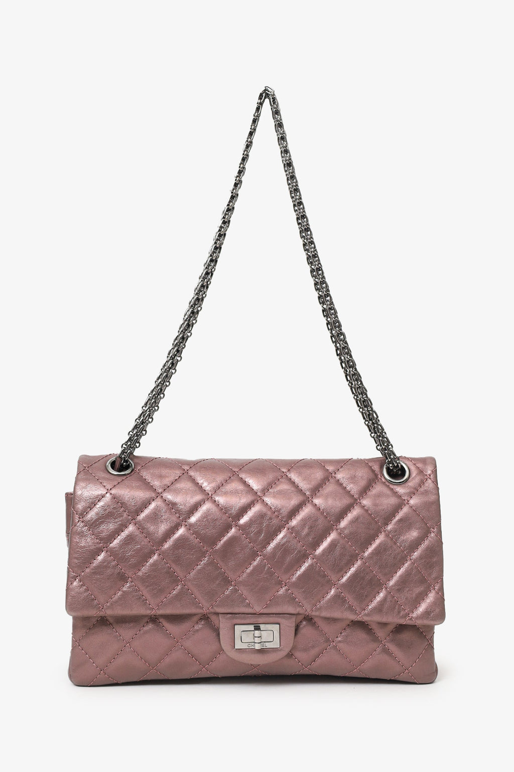 Pre-Loved Chanel™ 2008-09 Brown Metallic Aged Calfskin Quilted 2.55 Reissue Shoulder Bag