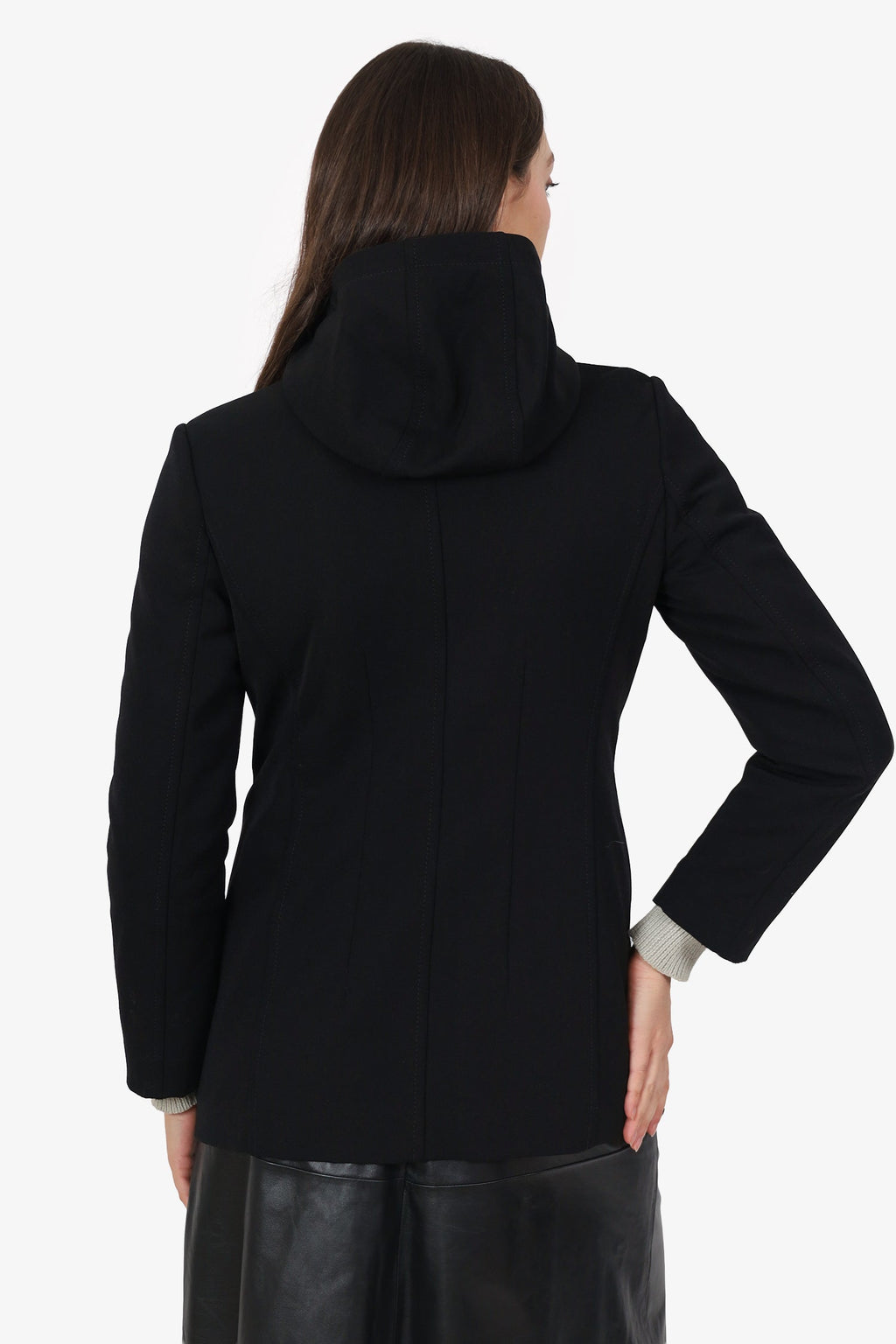 Prada Black Padded Zip-Up Jacket Size 42