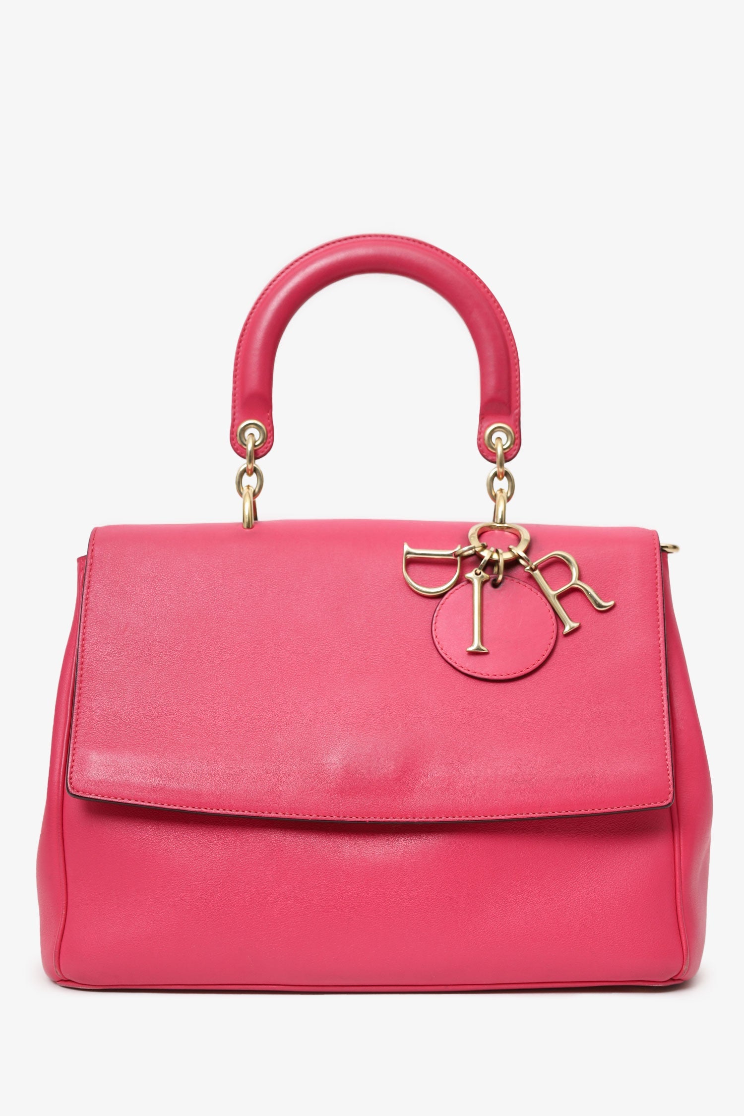 Christian Dior 2014 Pink Leather 'Be Dior' Top Handle With Strap