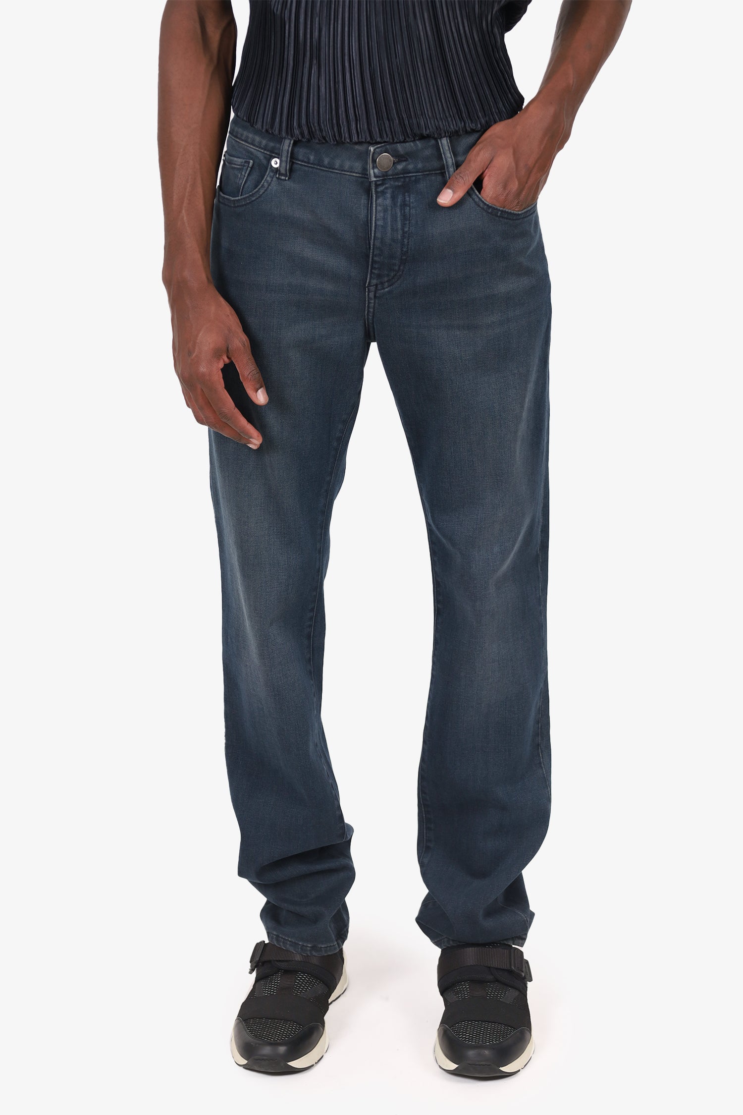 DL1961 Black Nick Slim Straight Leg Jeans Size 30/34
