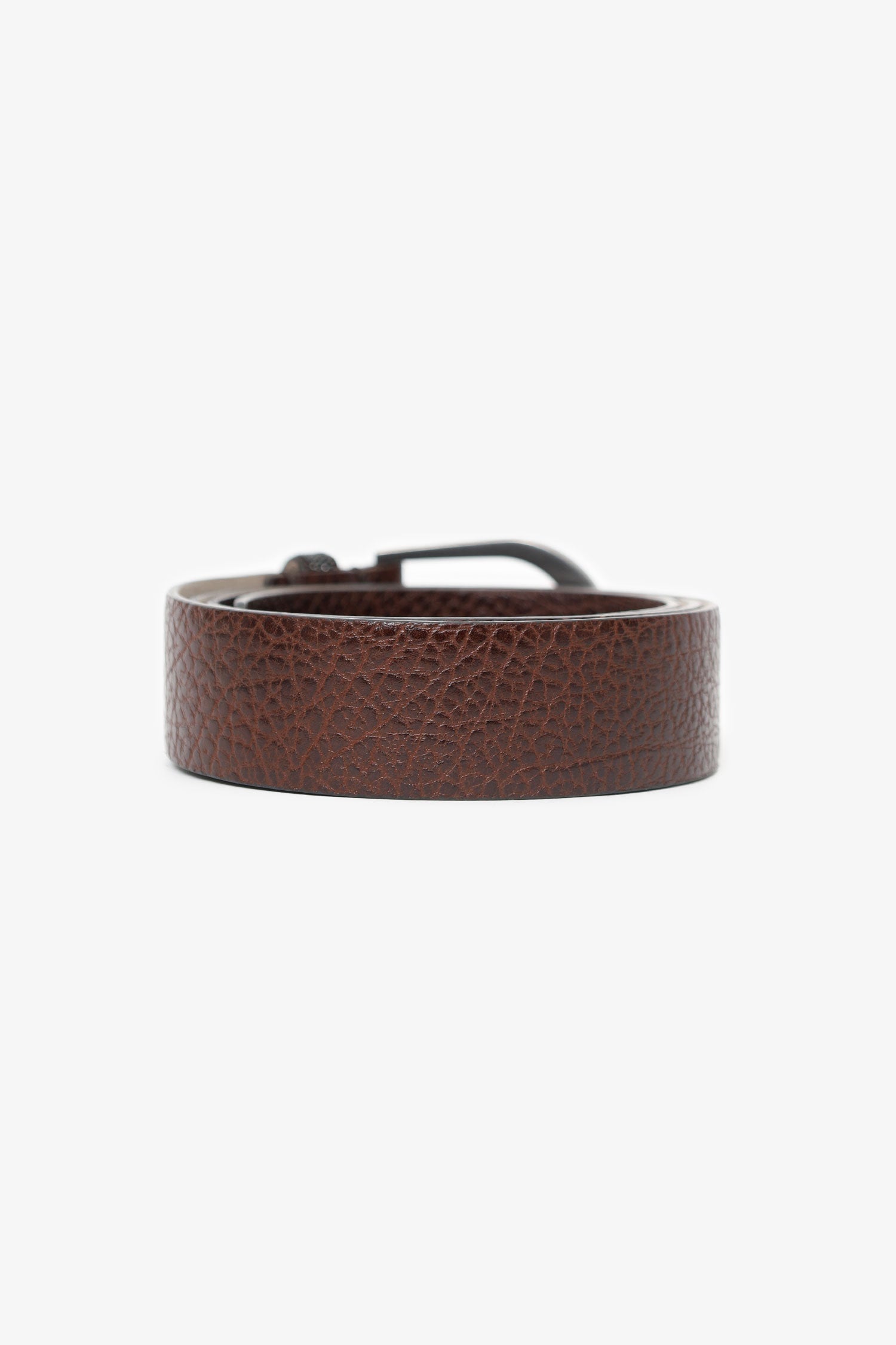 Brunello Cucinelli Brown Leather Beaded Belt Size XS