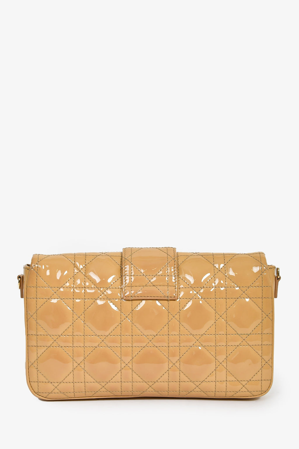 Christian Dior 2013 Beige Patent Leather Cannage 'Miss Dior' Wallet on Chain