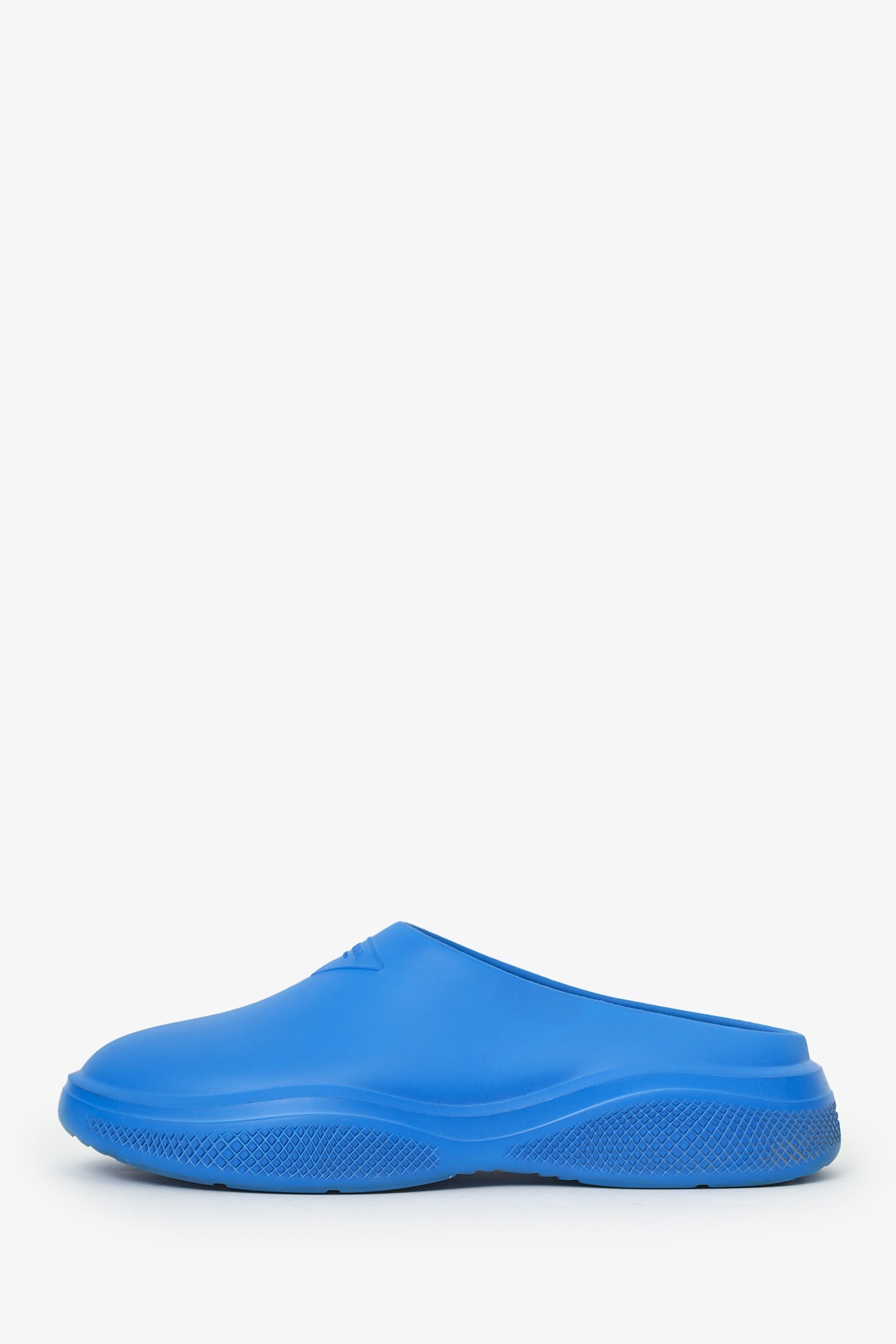 Prada Blue Rubber Mellow Logo-embellished Slides Size 41 Mens