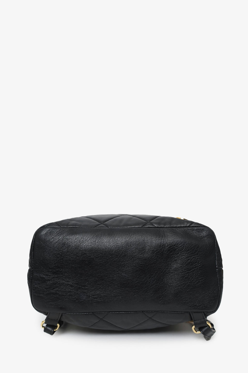 Moncler Black Leather Quilted Backpack