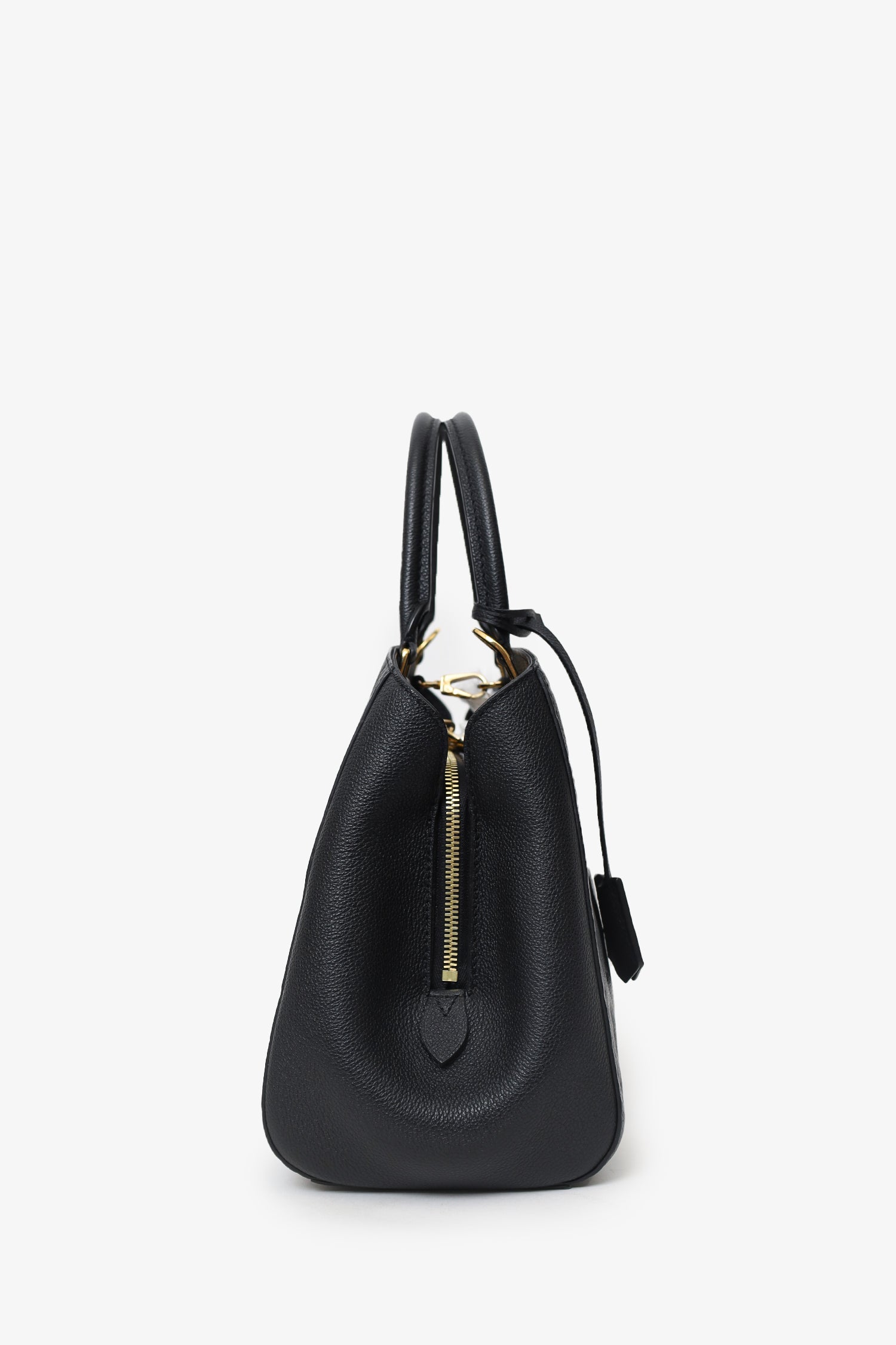 Louis Vuitton 2015 Black Empreinte Leather Montaigne Top Handle With Strap