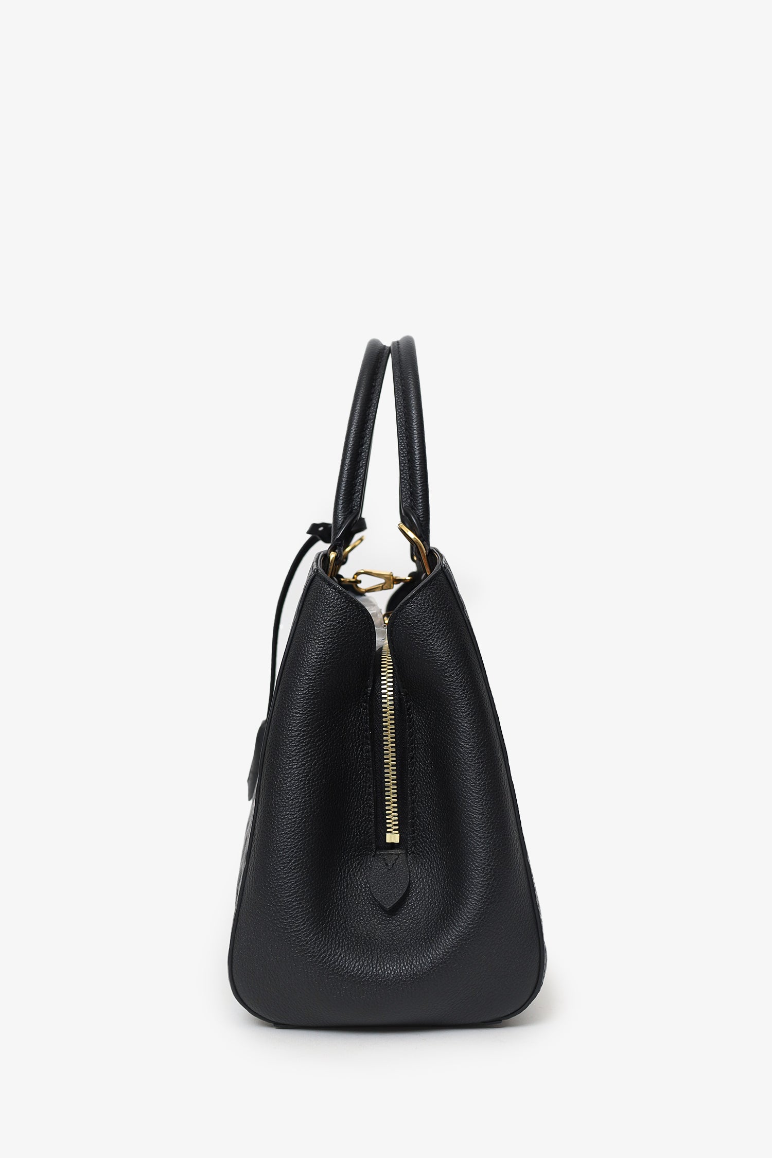 Louis Vuitton 2015 Black Empreinte Leather Montaigne Top Handle With Strap
