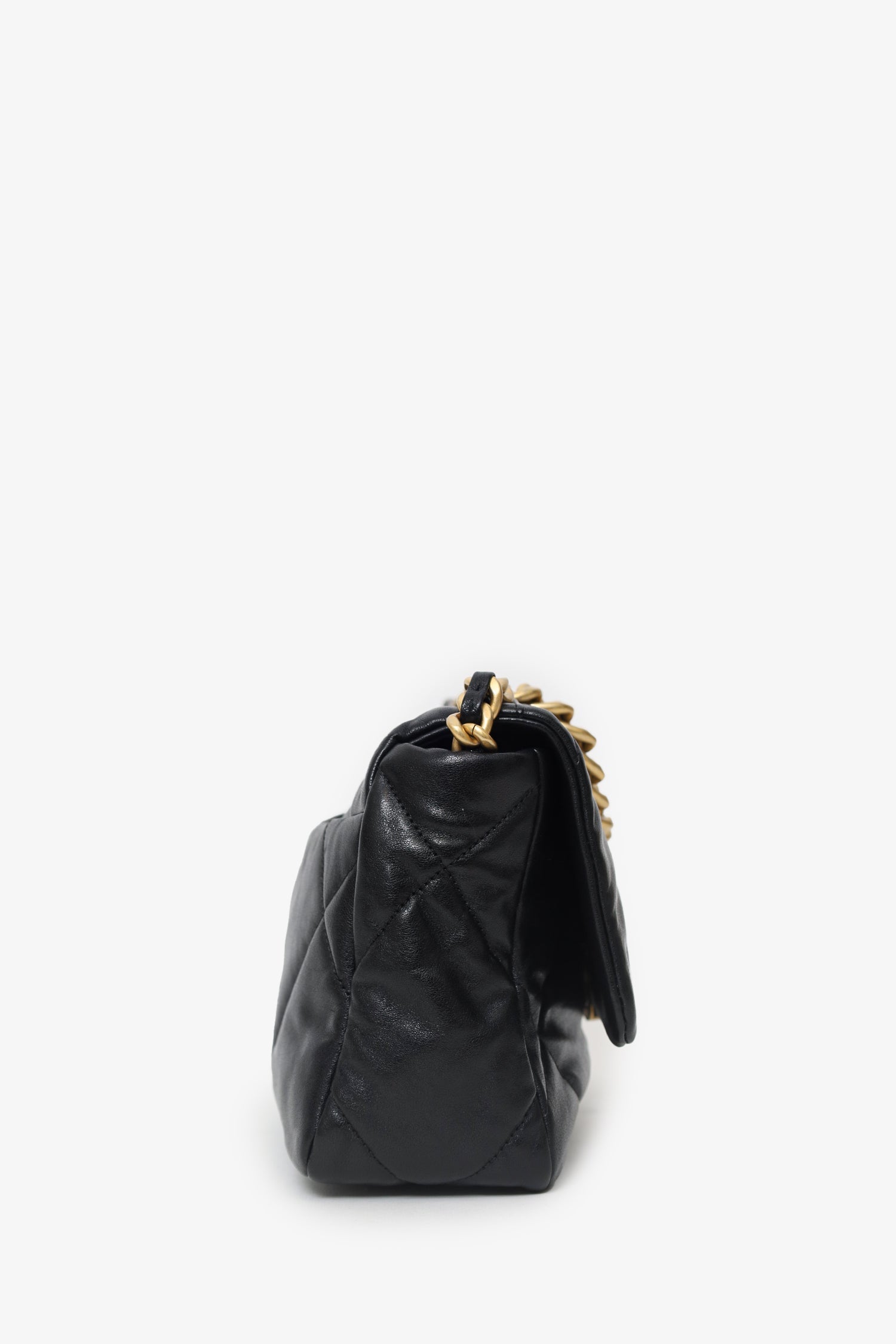Pre-Loved Chanel™ 2019 Black Leather 19 Flap Bag