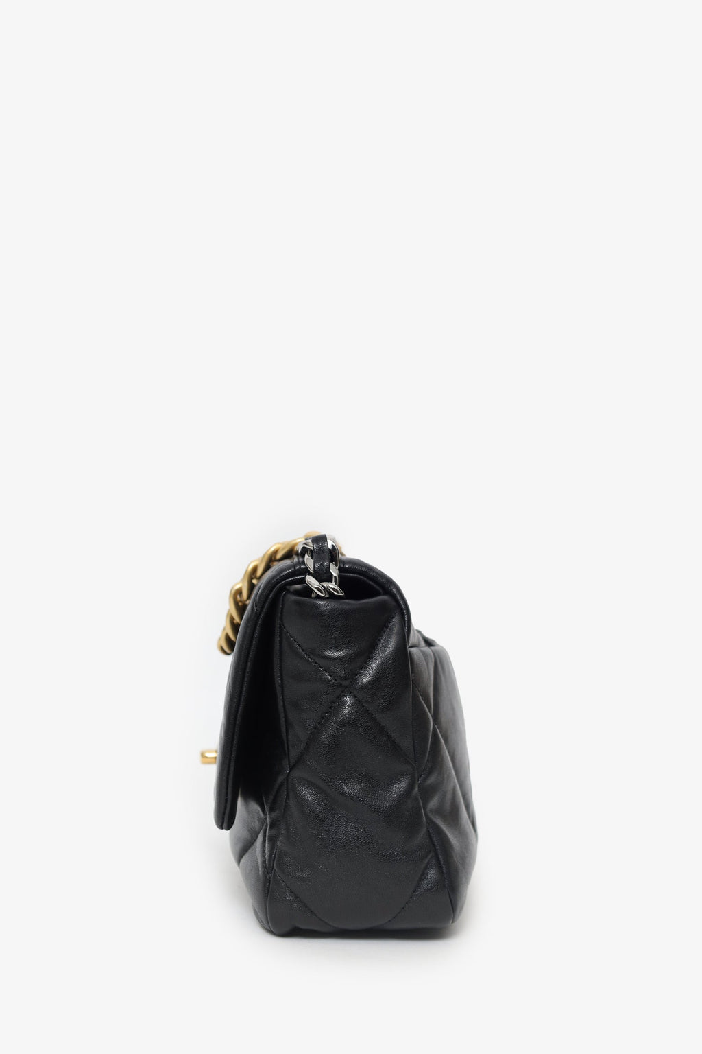 Pre-Loved Chanel™ 2019 Black Leather 19 Flap Bag