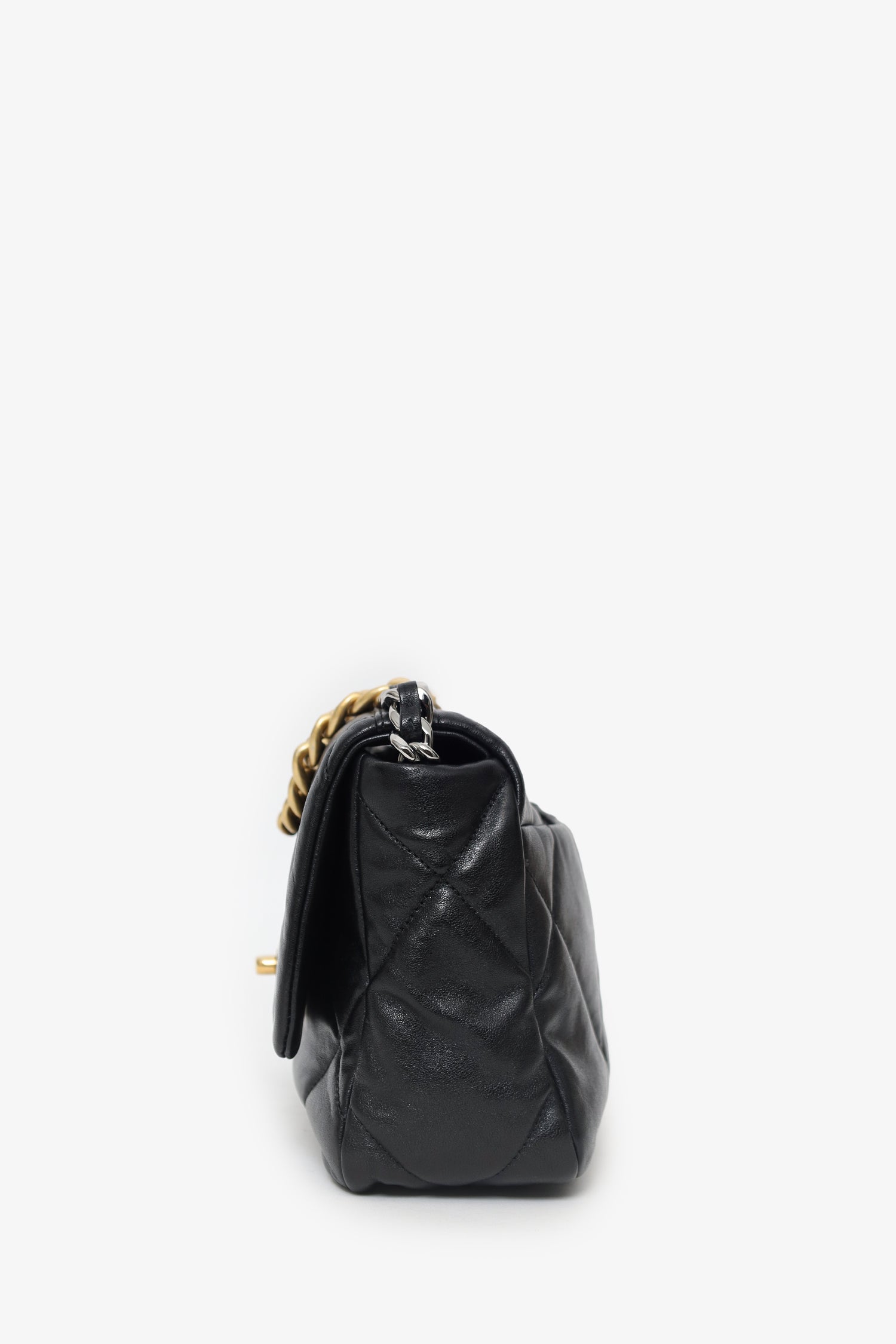 Pre-Loved Chanel™ 2019 Black Leather 19 Flap Bag