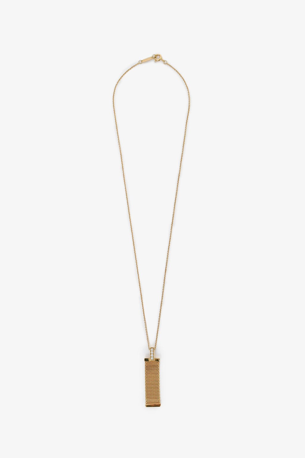 Tiffany & Co. 18k Yellow Gold Diamond Mesh 'Somerset' Necklace