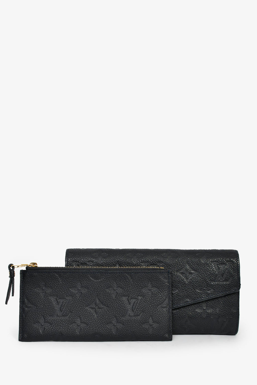 Louis Vuitton 2019 Black Empreinte 'Sarah' Wallet with Extra Insert (As Is)