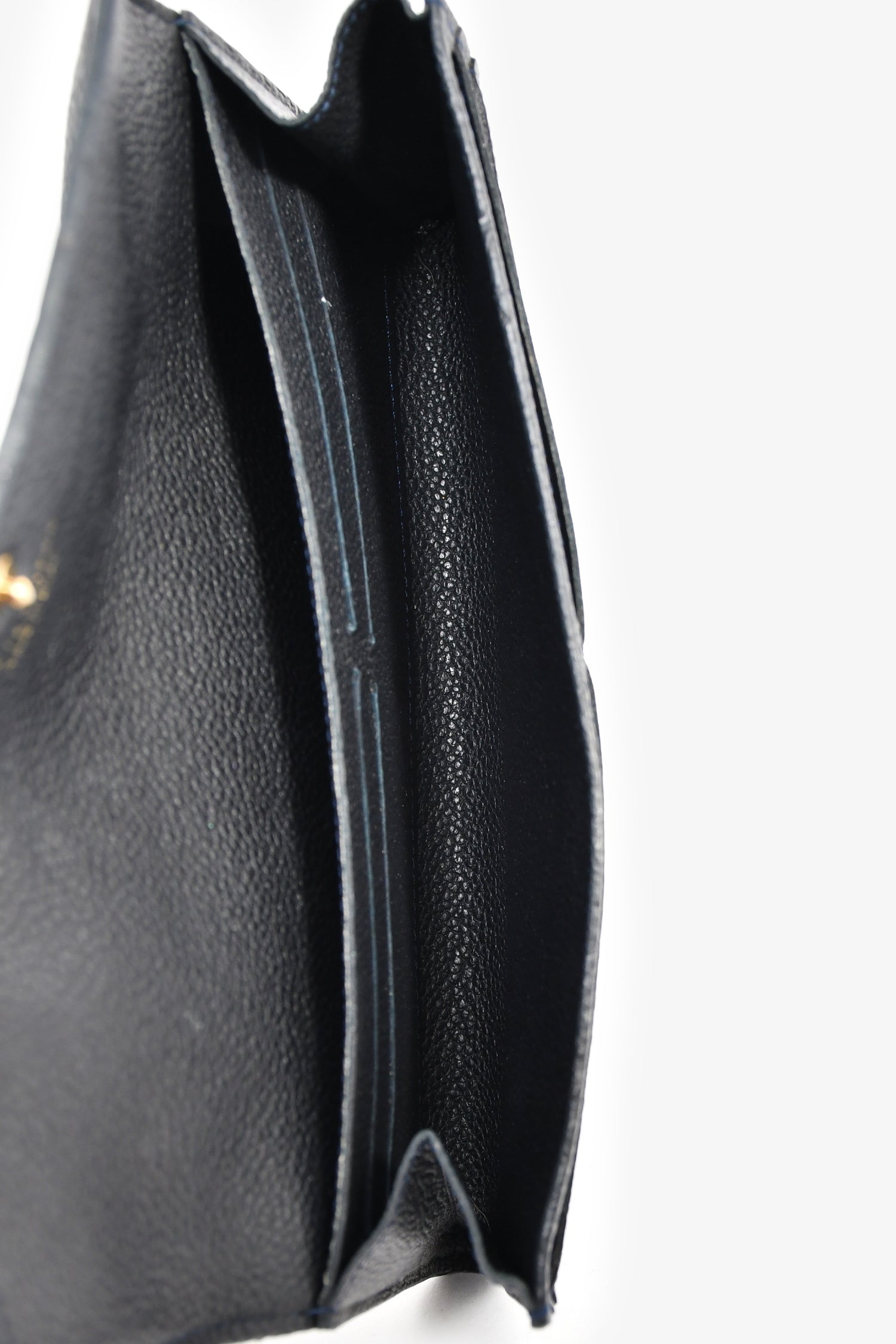 Louis Vuitton 2019 Black Empreinte 'Sarah' Wallet with Extra Insert (As Is)