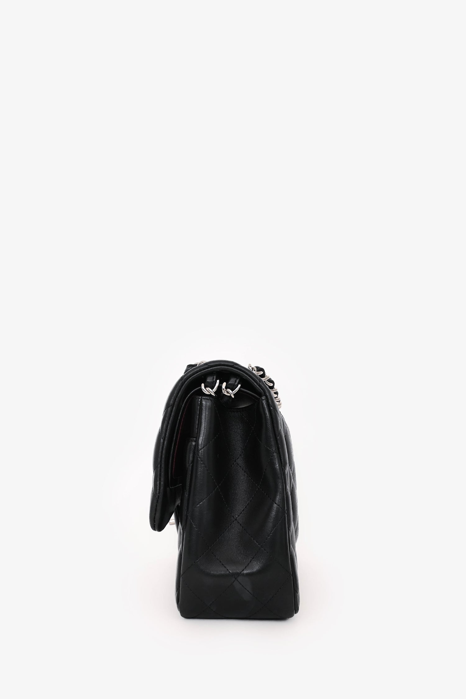Pre-Loved Chanel™ 2012 Black Lambskin Jumbo Double Flap