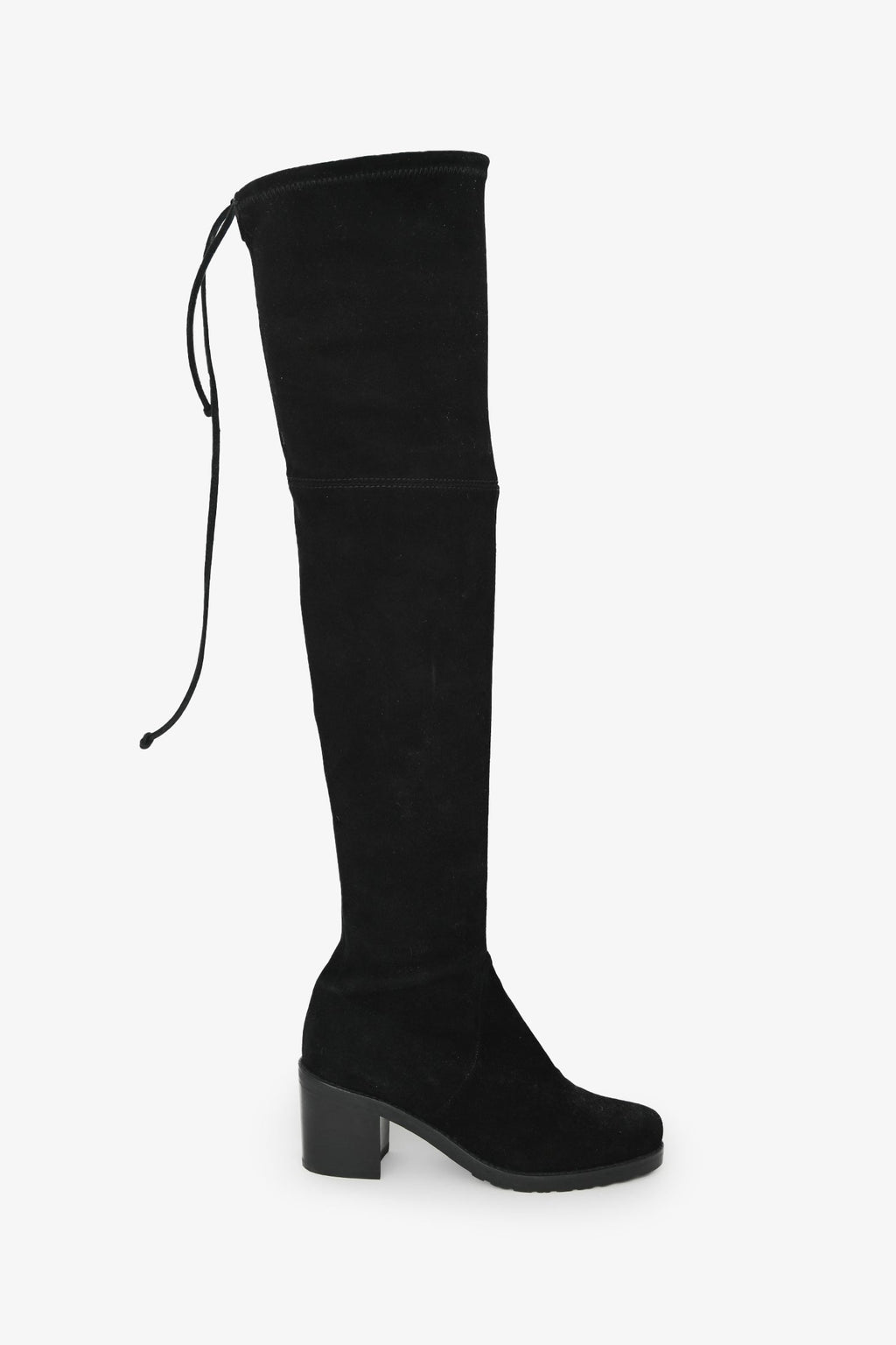 Stuart Weitzman Black Suede Tieland Over the Knee Boots Size 5