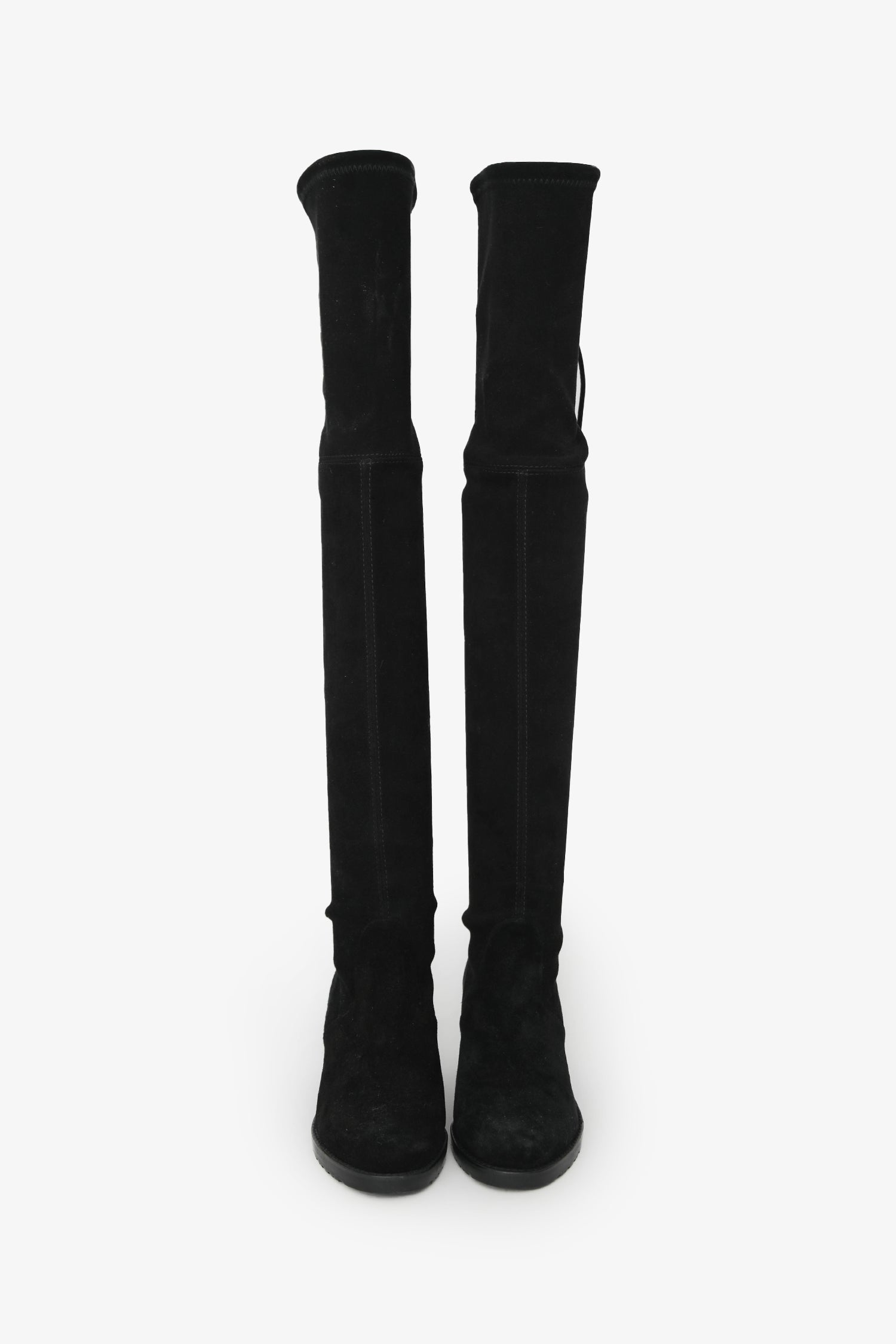 Stuart Weitzman Black Suede Tieland Over the Knee Boots Size 5
