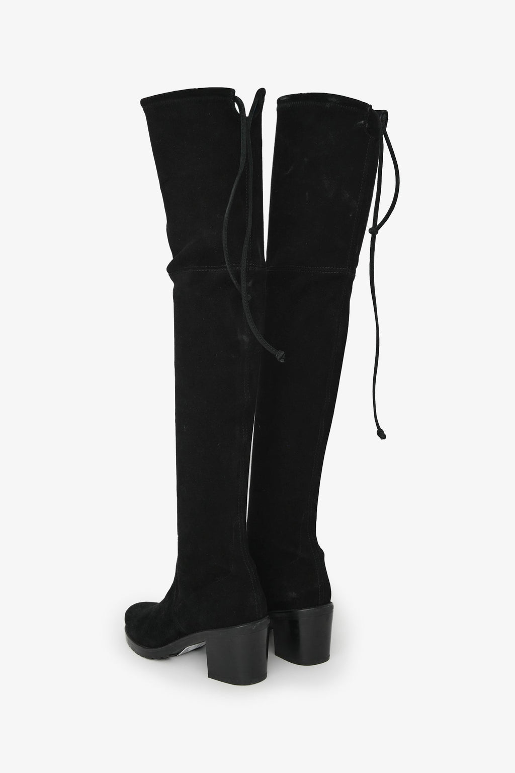 Stuart Weitzman Black Suede Tieland Over the Knee Boots Size 5