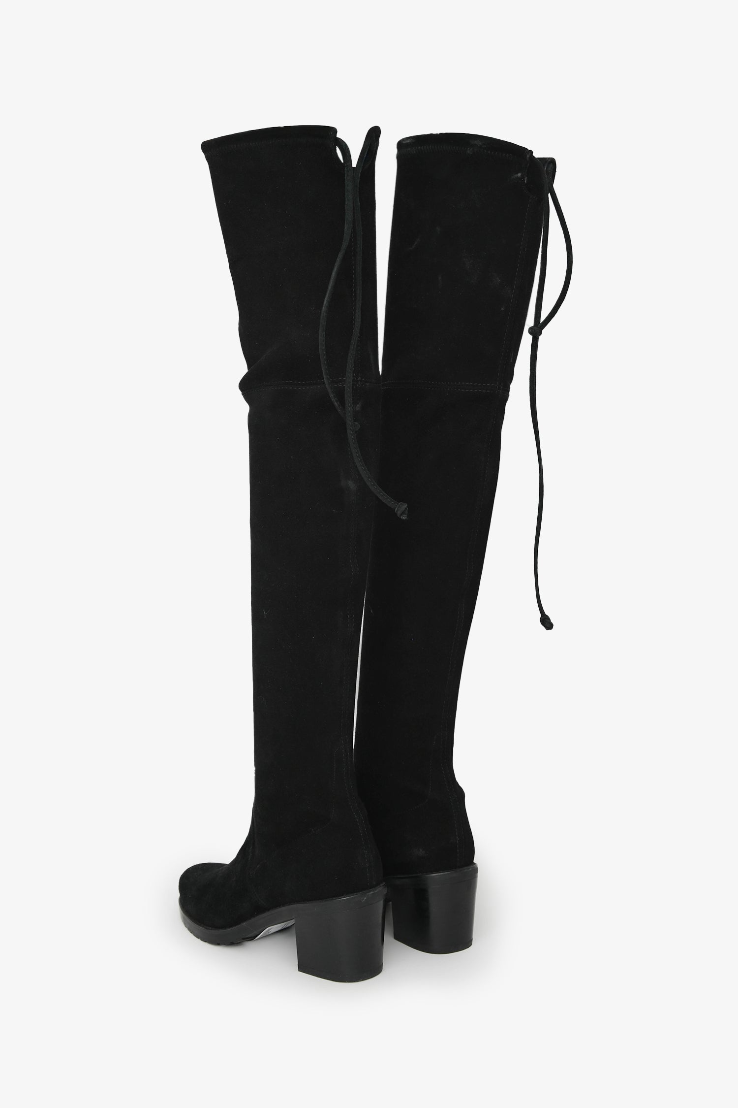 Stuart Weitzman Black Suede Tieland Over the Knee Boots Size 5