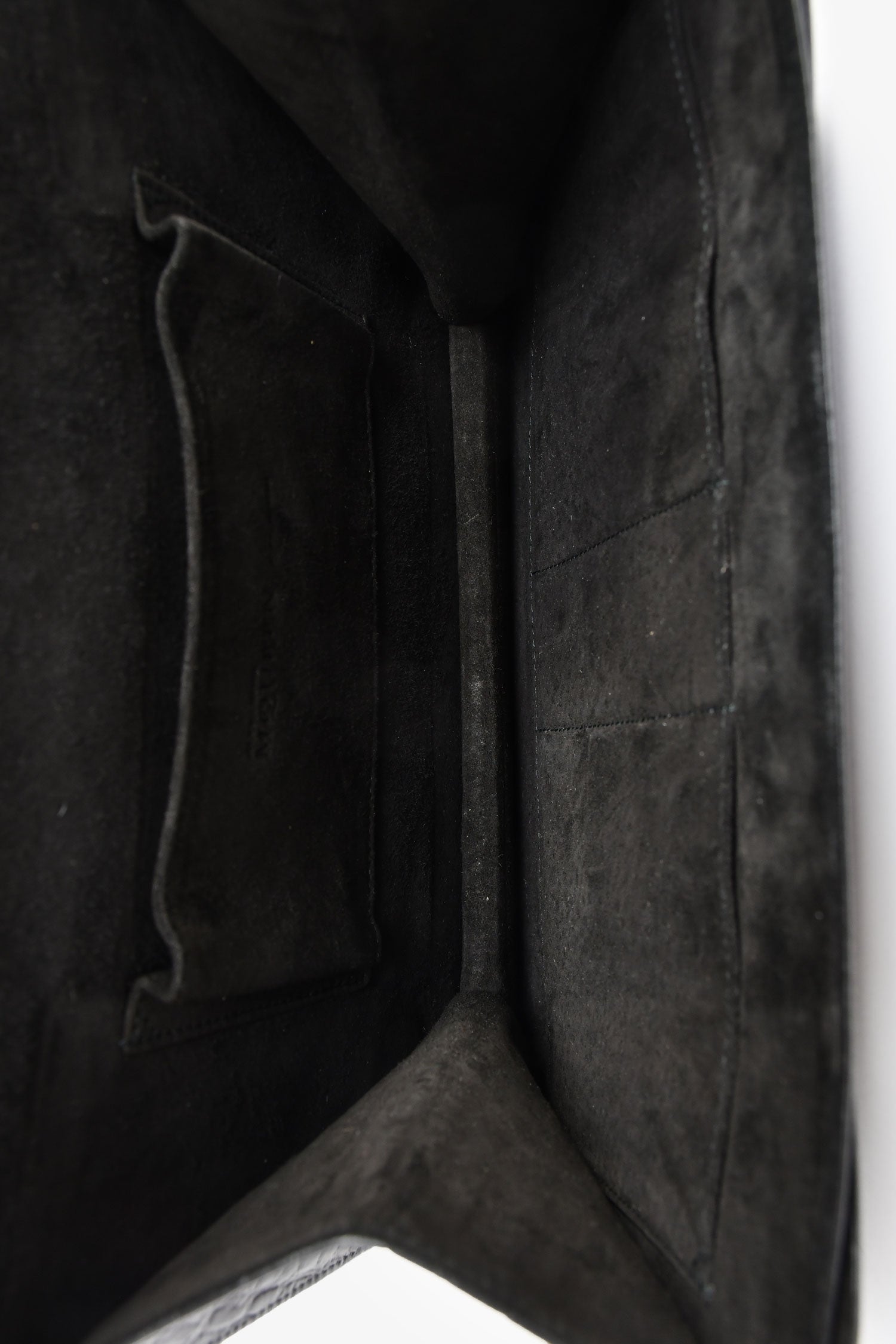 Alexander McQueen Black Croc Effect Leather Envelope Clutch