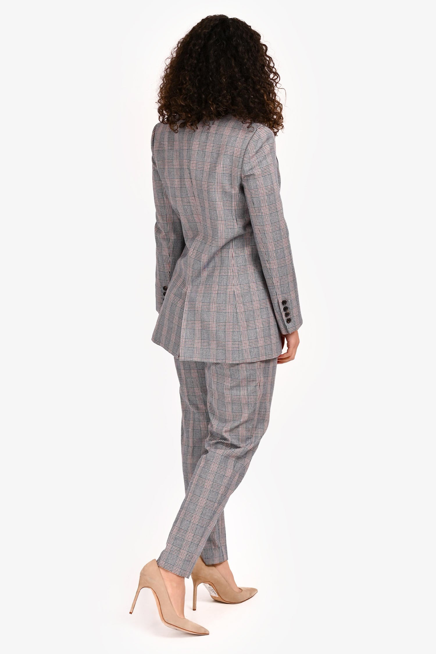 Equipment Blue Plaid Suit Size 4