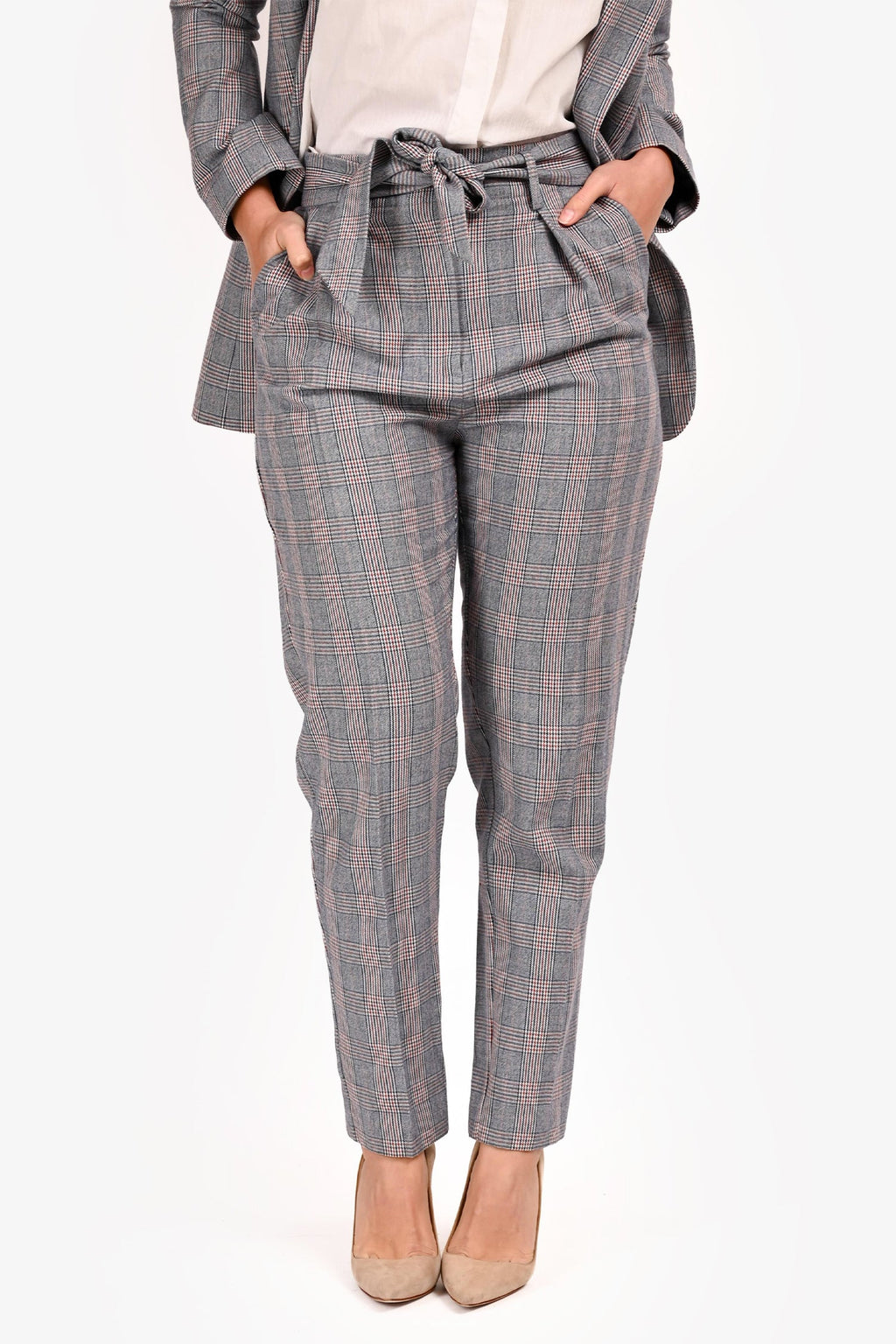 Equipment Blue Plaid Suit Size 4