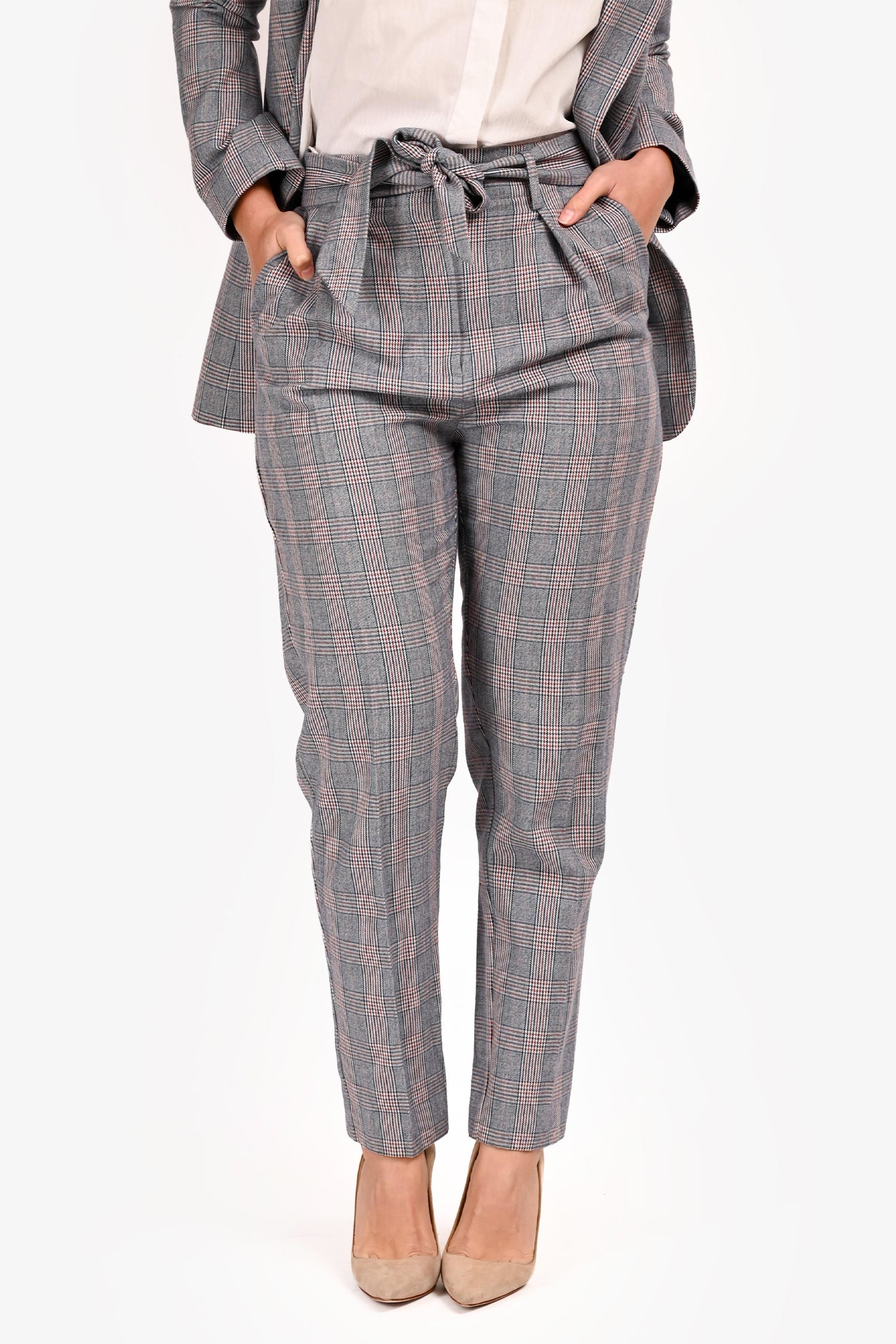 Equipment Blue Plaid Suit Size 4