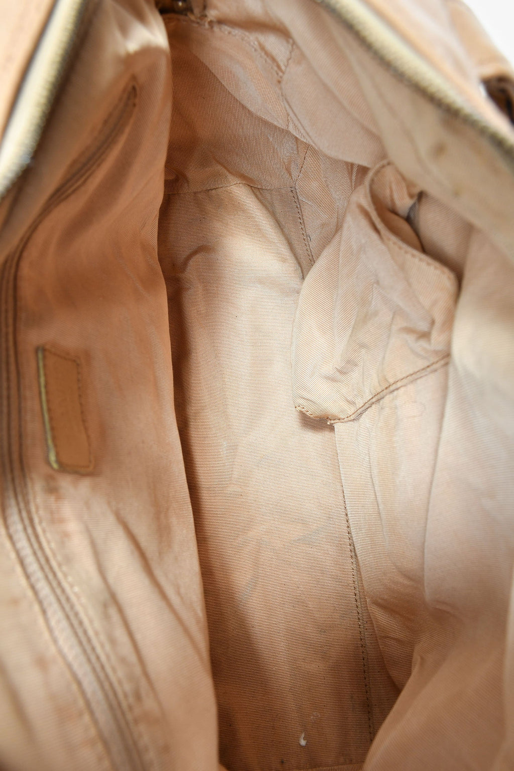 Pre-Loved Chanel™ 2000-2002 Tan Contrast Leather Medium Boston Bag