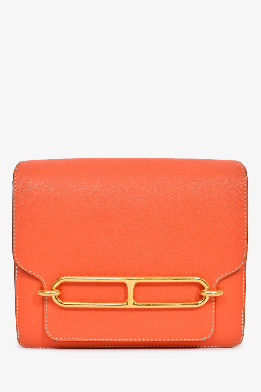 Hermès Orange Evercolour Leather 'Sac Roulis' 23 Crossbody
