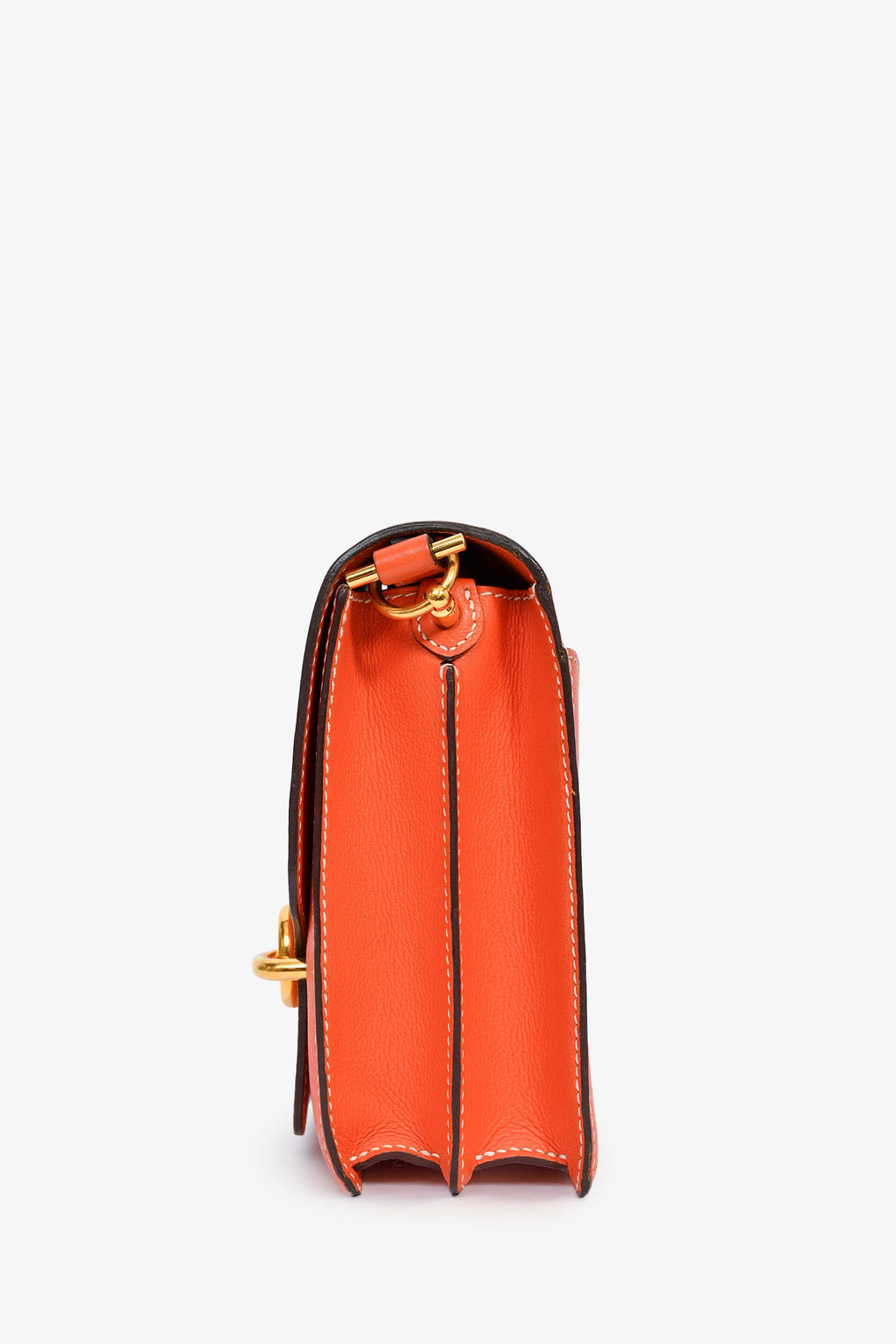 Hermès Orange Evercolour Leather 'Sac Roulis' 23 Crossbody