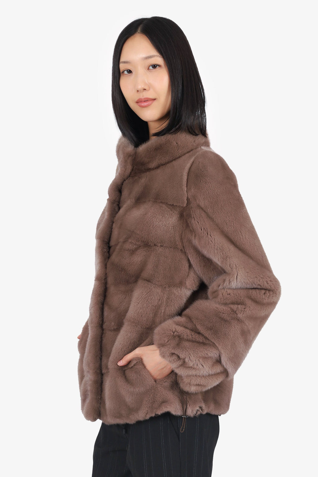 Vintage Brown Mink Fur Jacket Estimated Size M