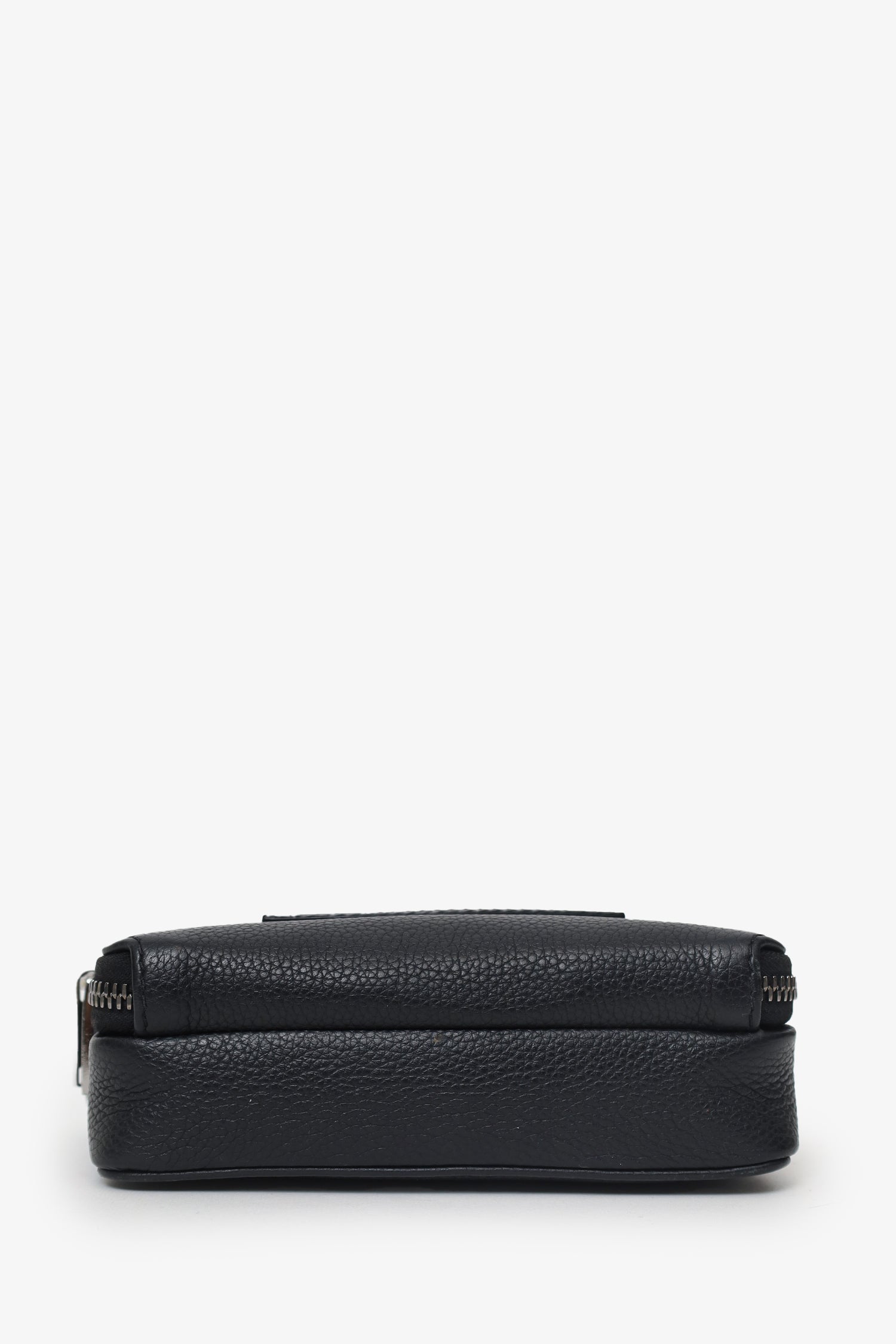 Christian Dior 2019 Black Grained Calfskin Double Zip Crossbody