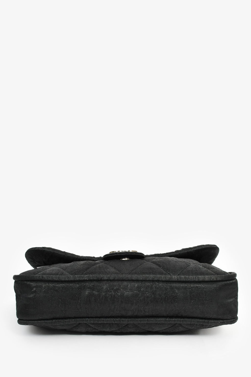 Pre-Loved Chanel™ 2008-09 Black Quilted Coated Canvas Flap Shoulder Bag