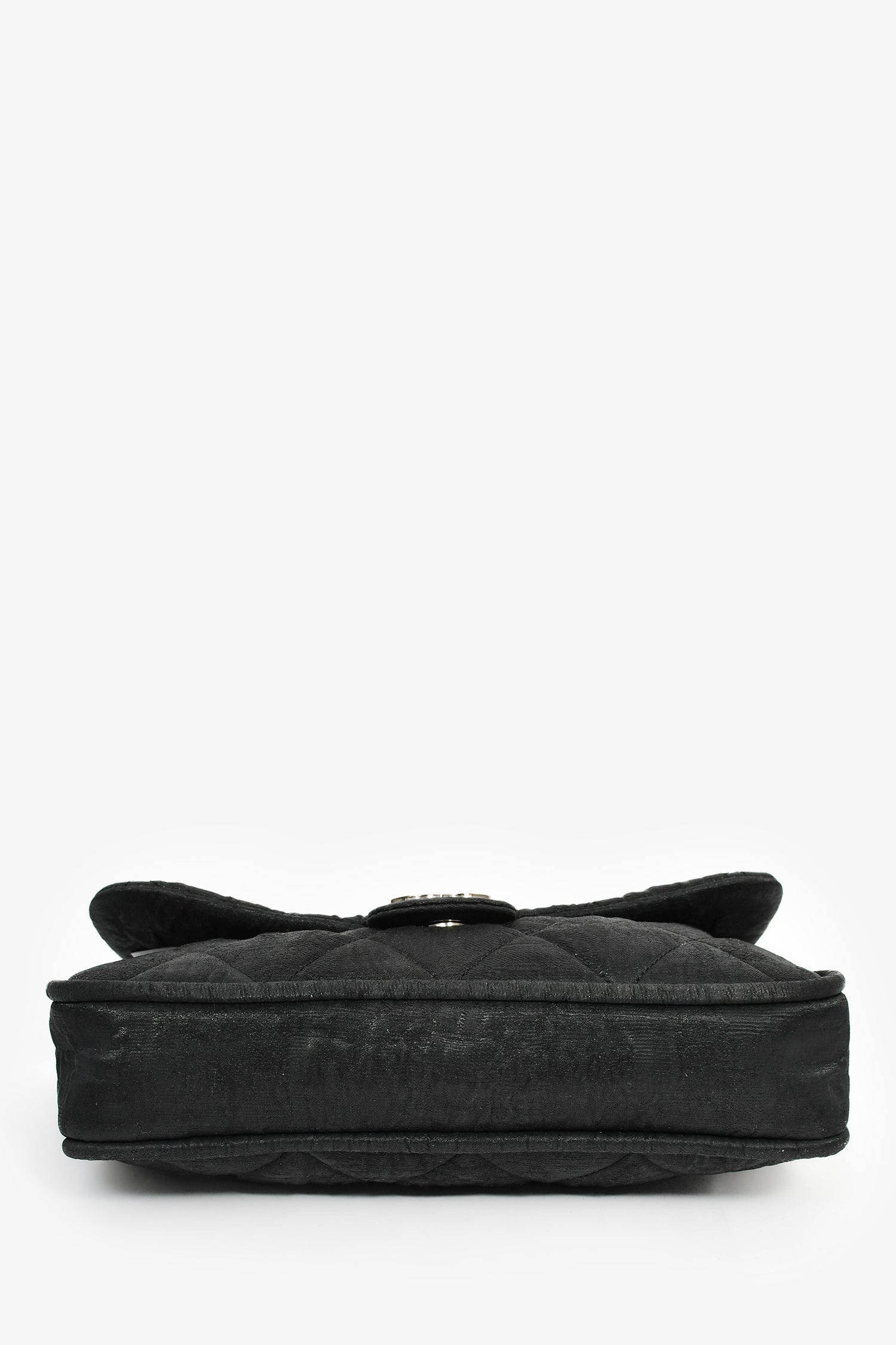 Pre-Loved Chanel™ 2008-09 Black Quilted Coated Canvas Flap Shoulder Bag